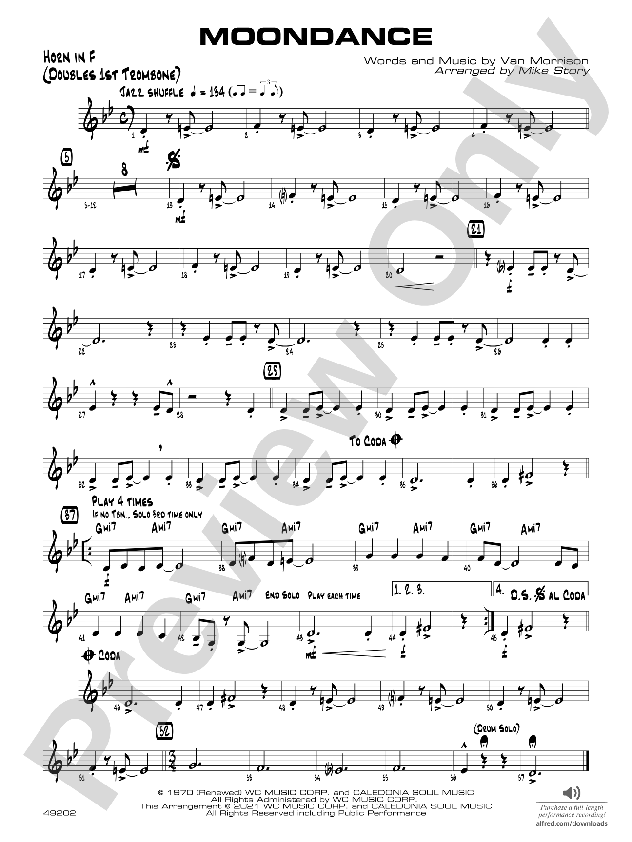 Moondance: 1st F Horn
