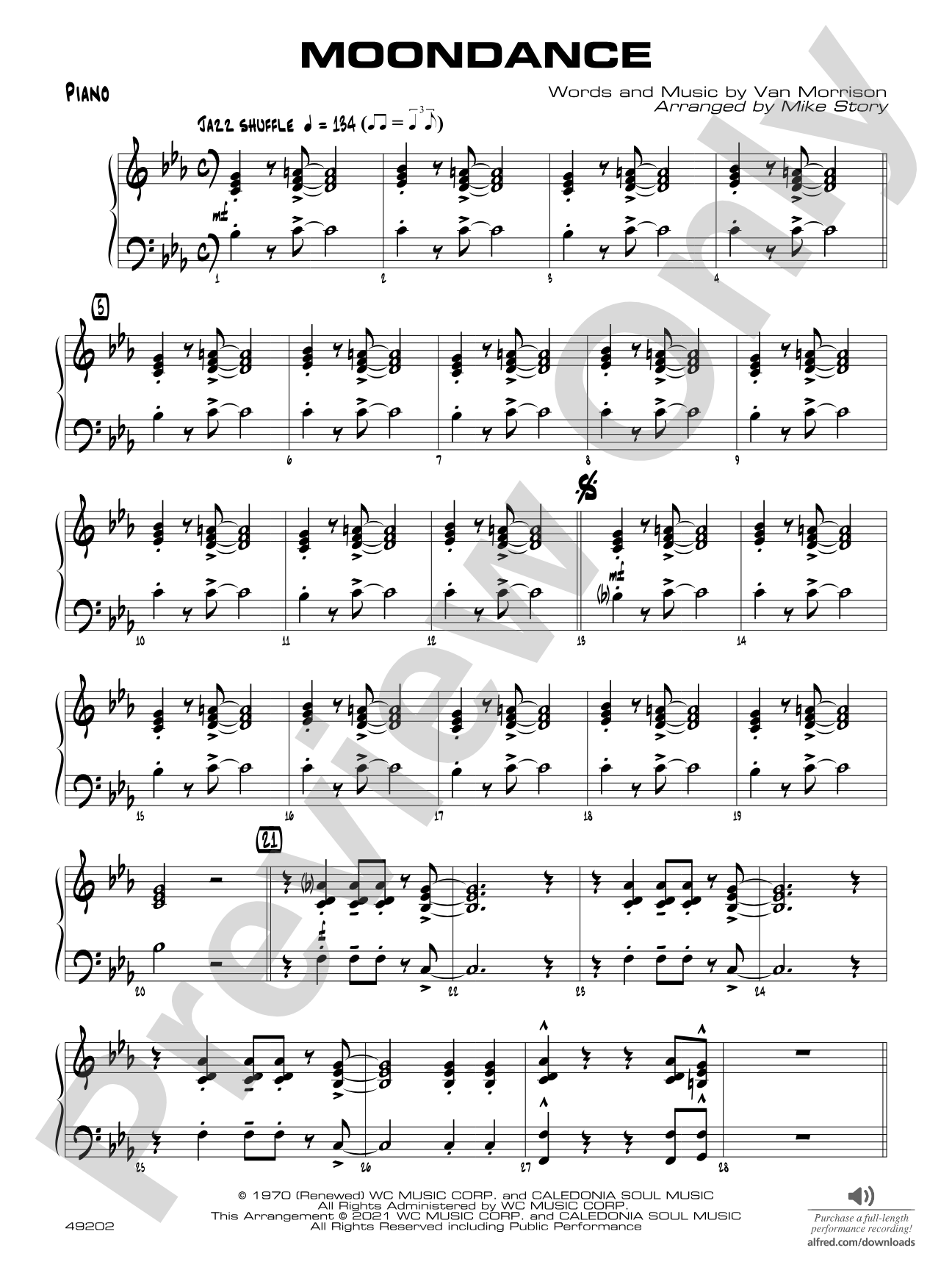 Moondance: Piano Accompaniment