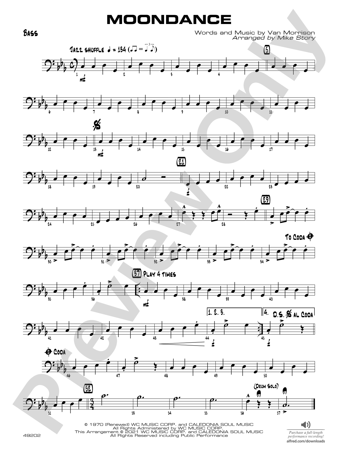 Moondance: String Bass