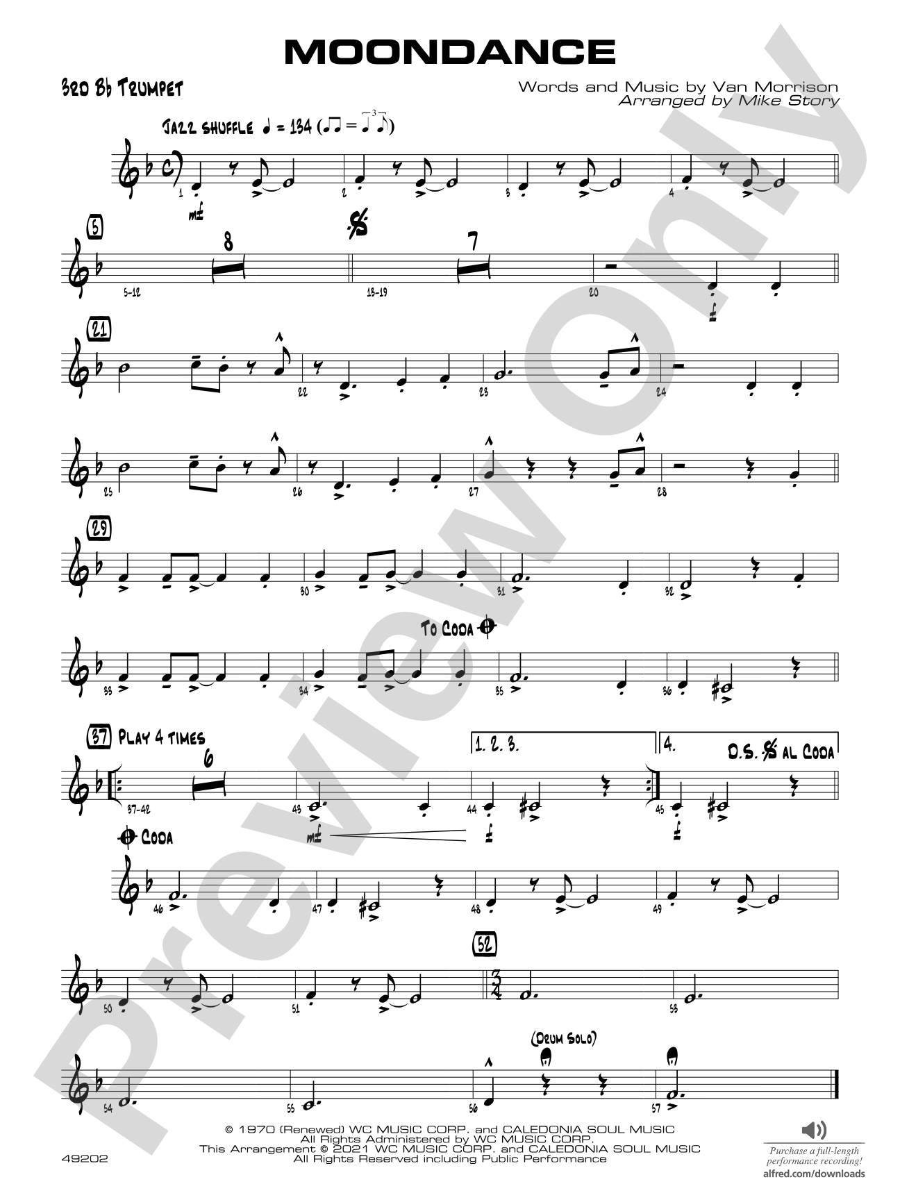 Moondance: 3rd B-flat Trumpet