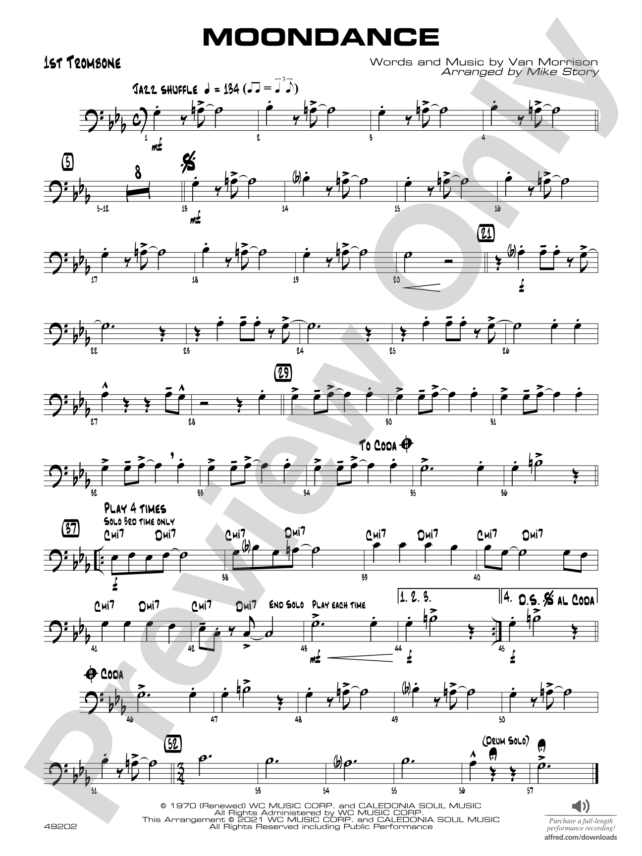 Moondance: 1st Trombone