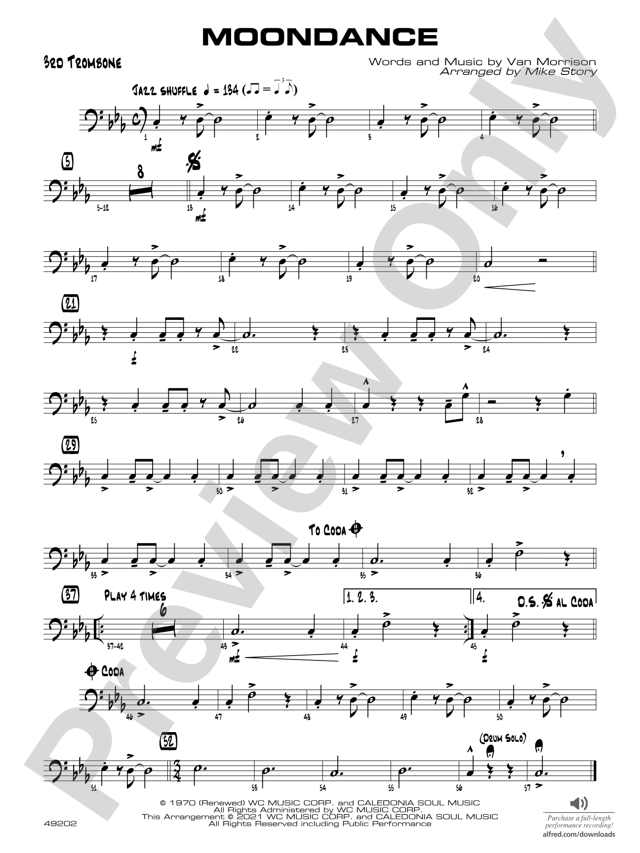 Moondance: 3rd Trombone