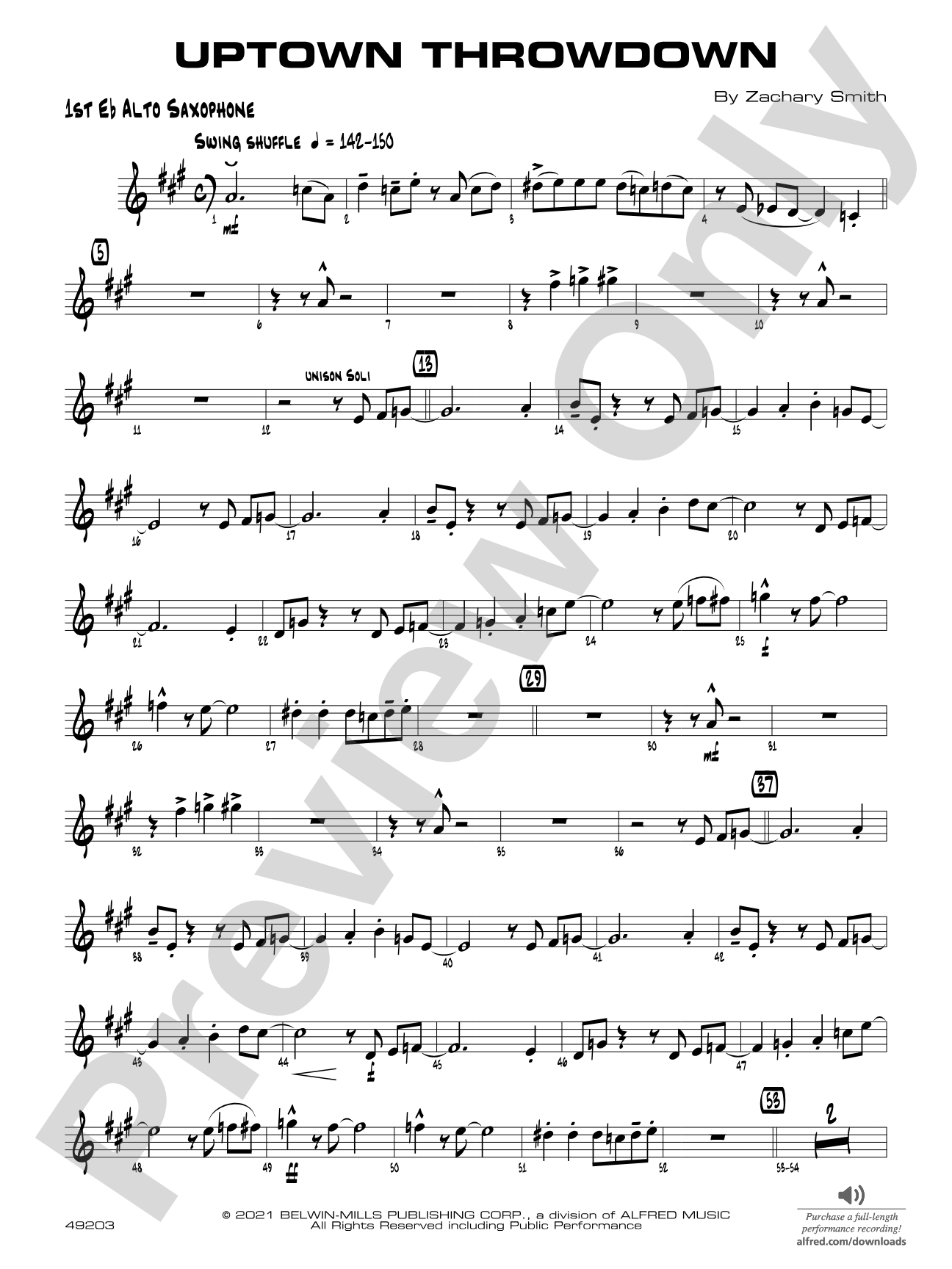 Uptown Throwdown: E-flat Alto Saxophone