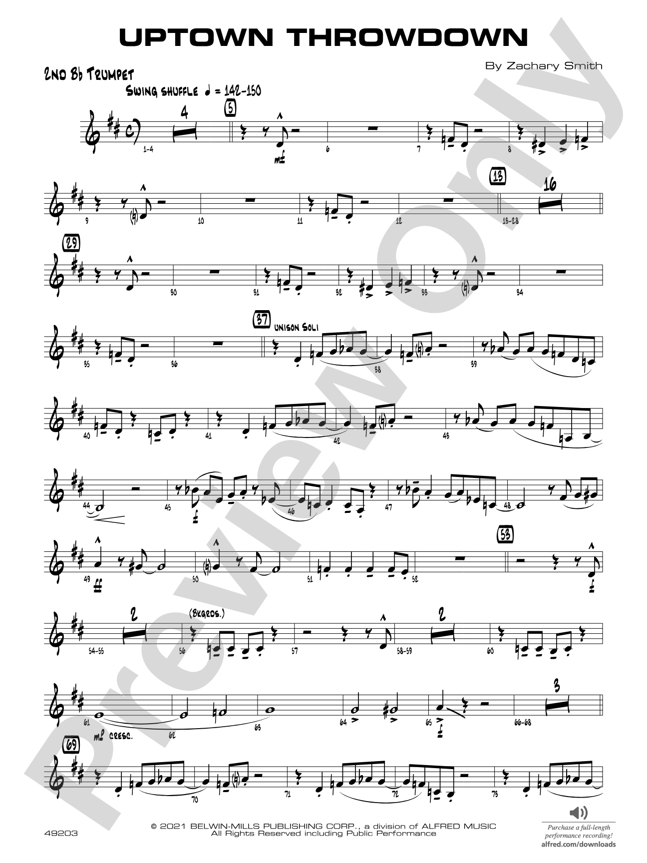 Uptown Throwdown: 2nd B-flat Trumpet