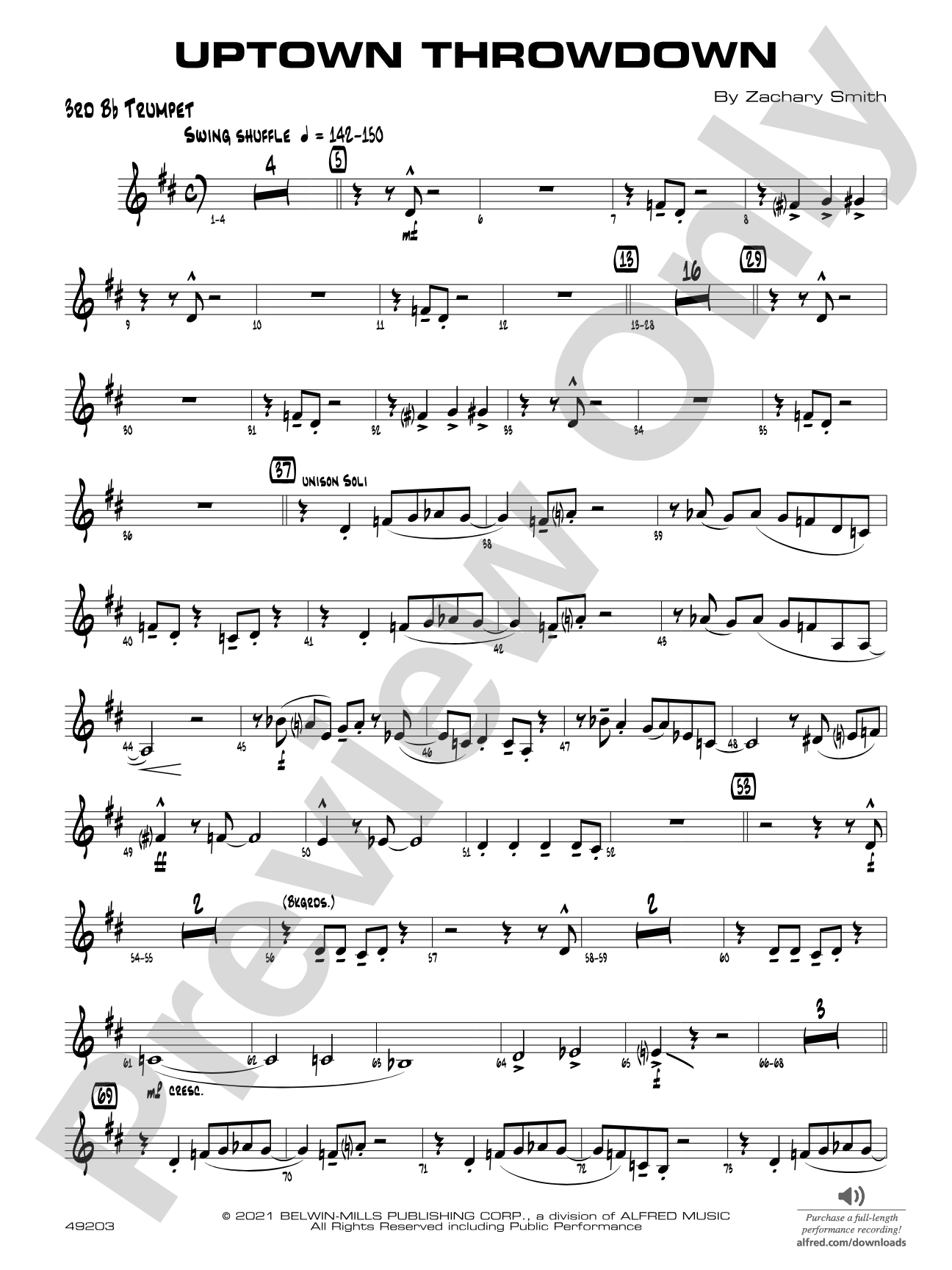 Uptown Throwdown: 3rd B-flat Trumpet