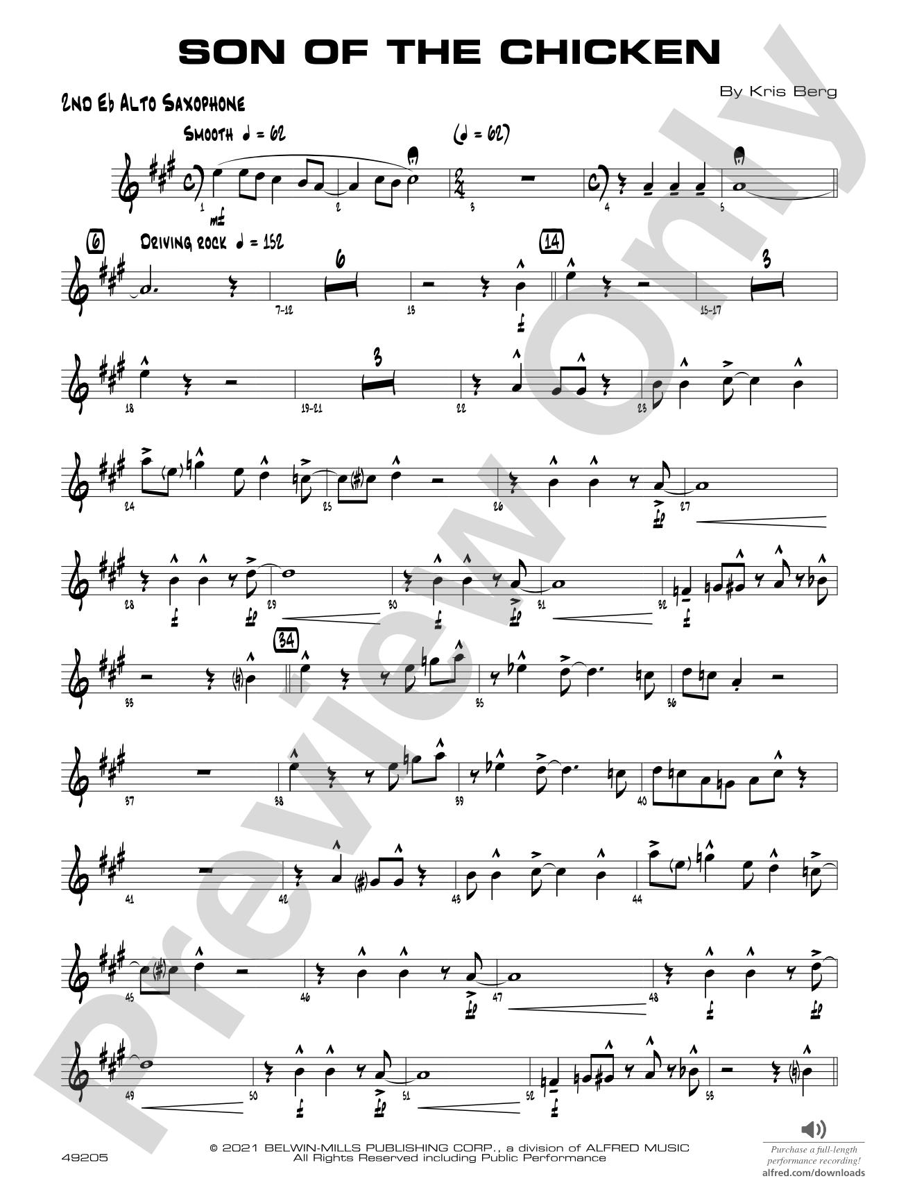 Son of the Chicken: 2nd E-flat Alto Saxophone