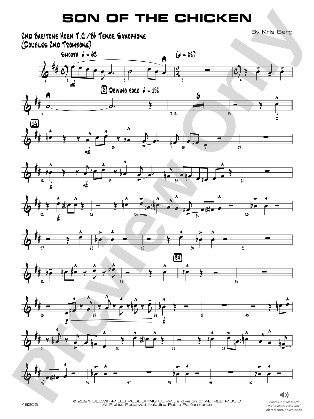 Son of the Chicken: 2nd Baritone T.C.