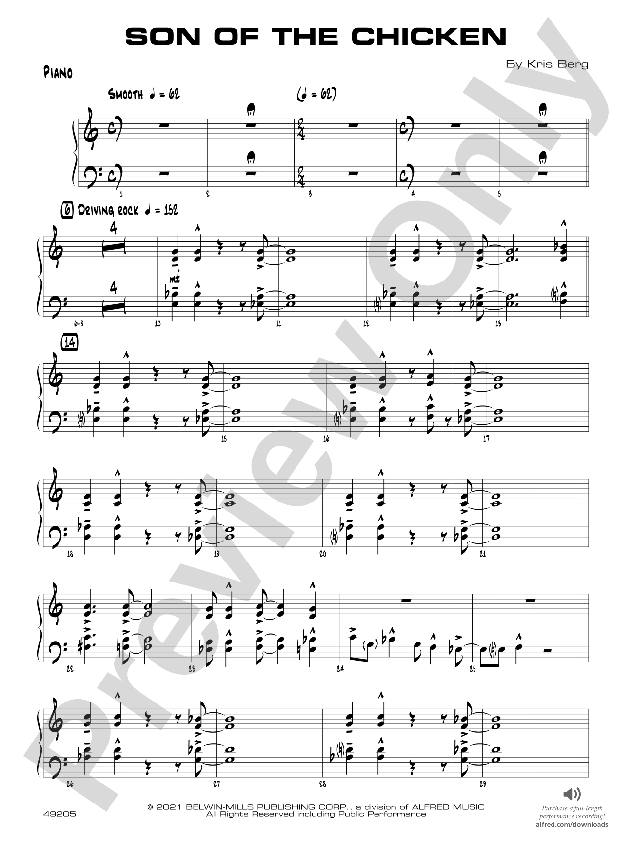 Son of the Chicken: Piano Accompaniment