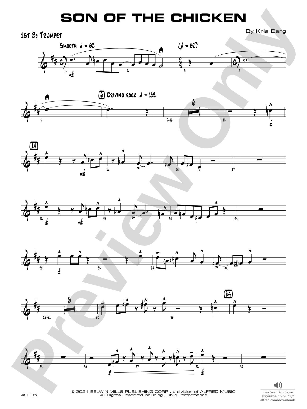 Son of the Chicken: 1st B-flat Trumpet