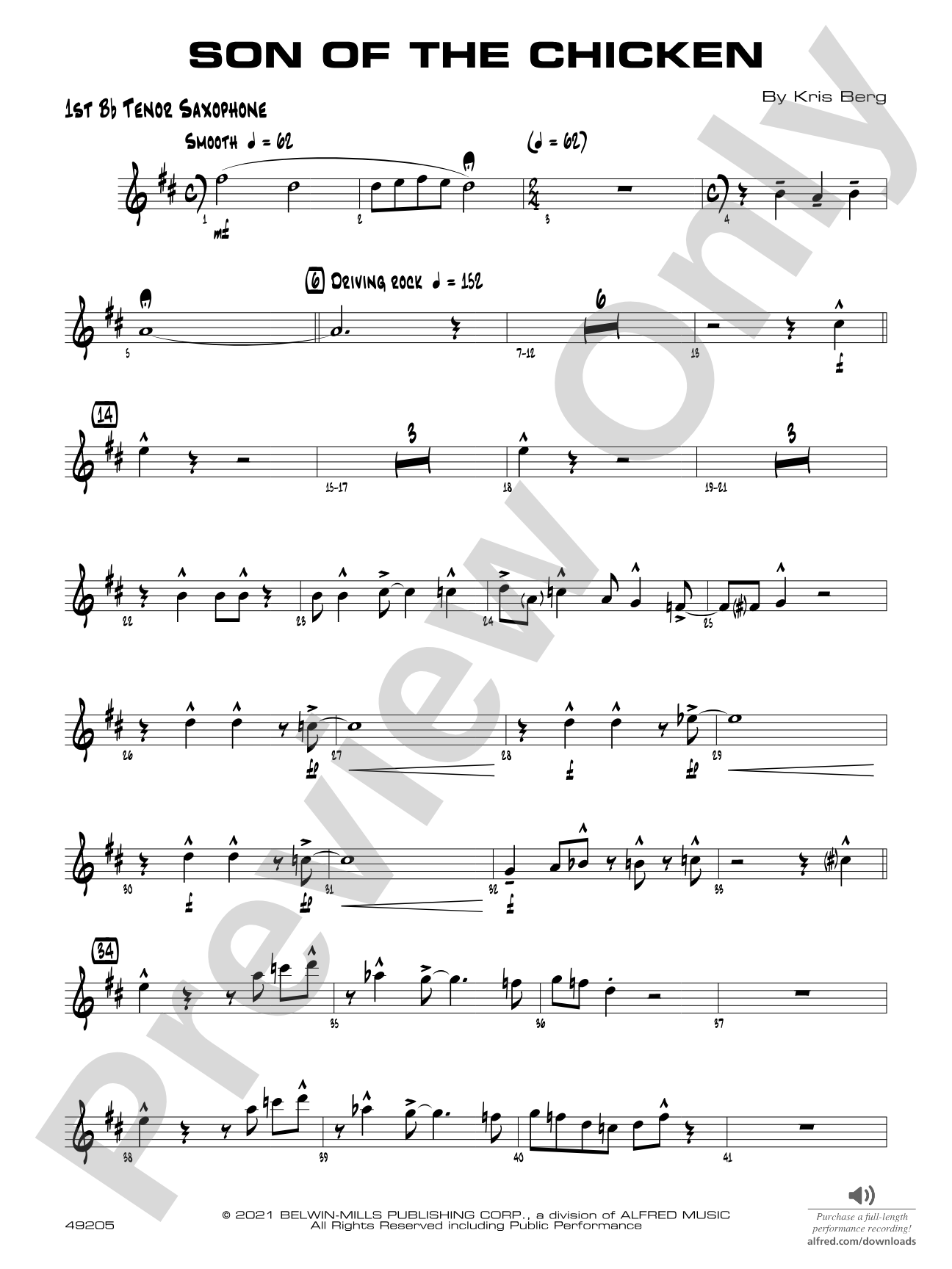 Son of the Chicken: B-flat Tenor Saxophone