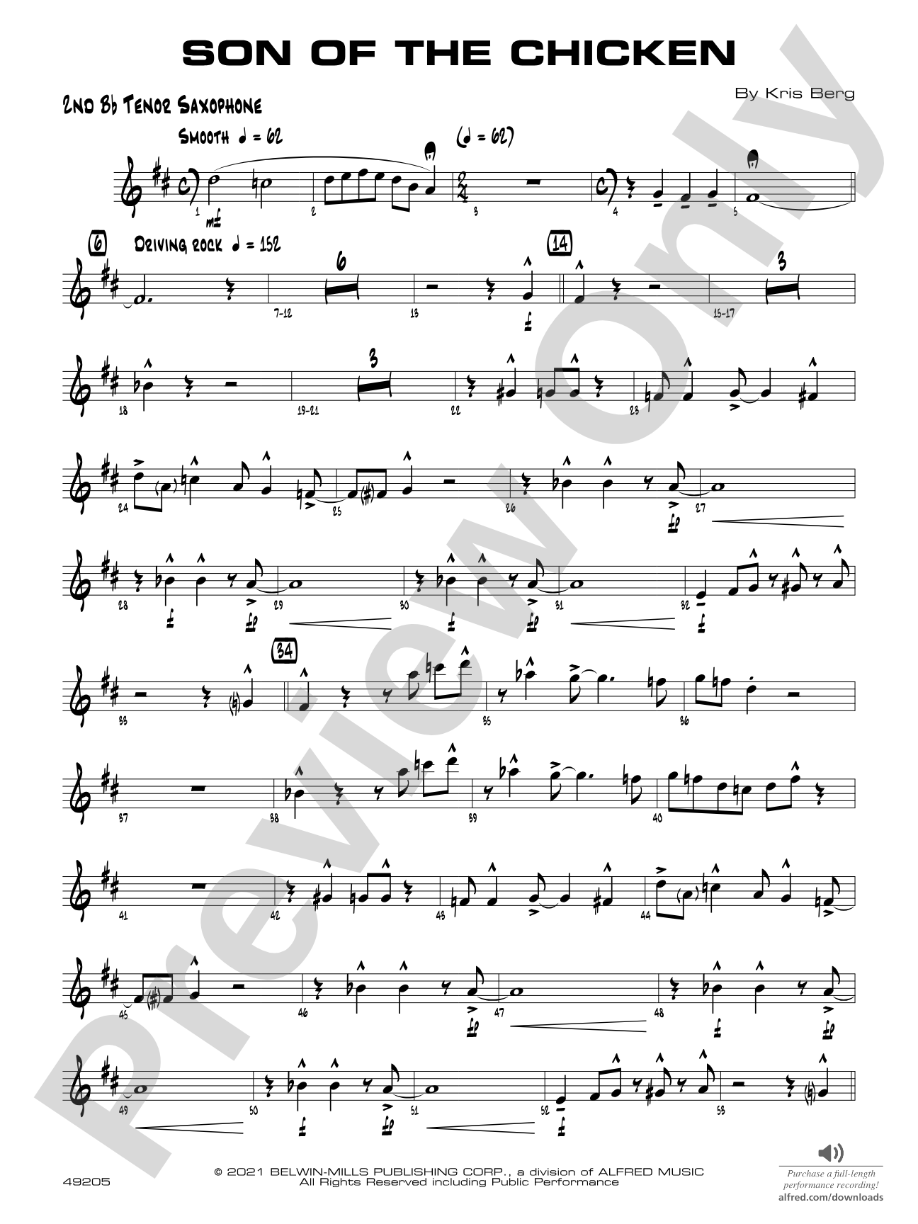 Son of the Chicken: 2nd B-flat Tenor Saxophone