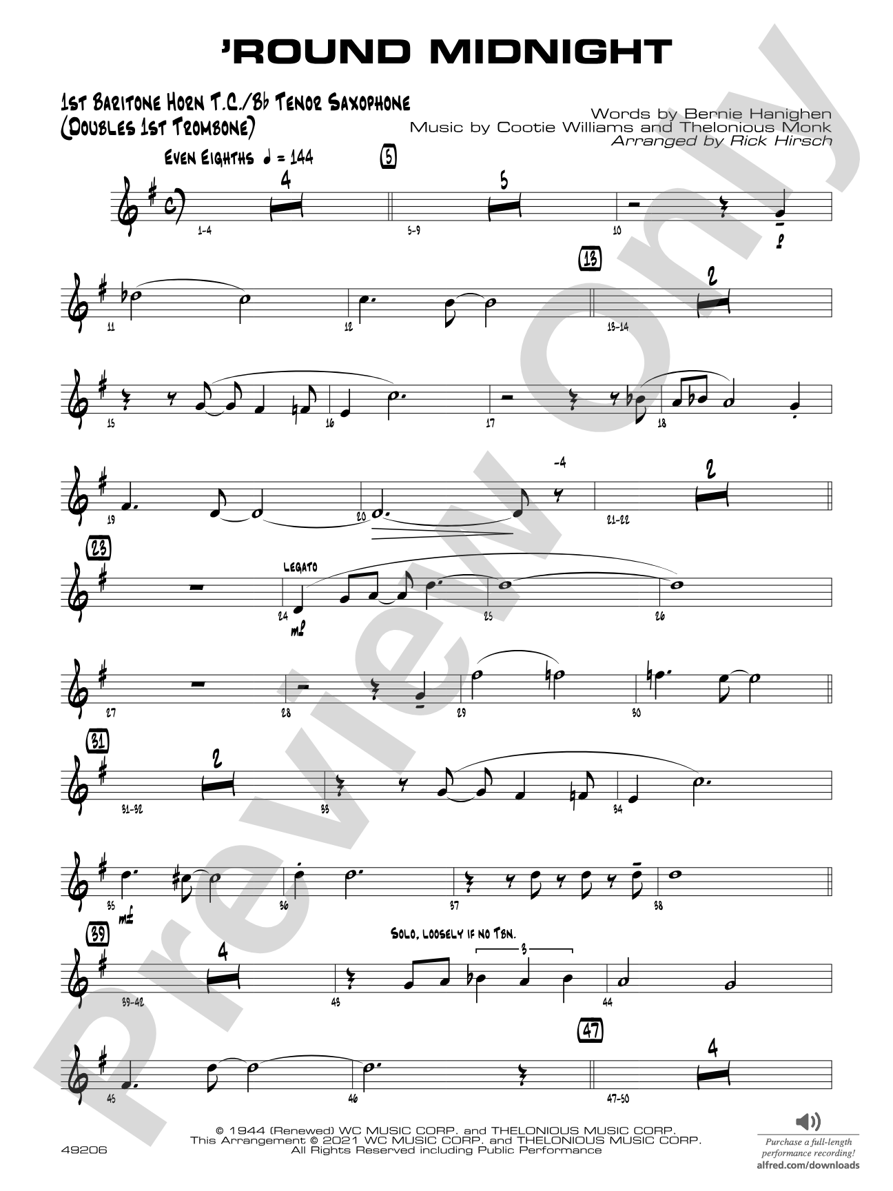 'Round Midnight: Baritone T.C.