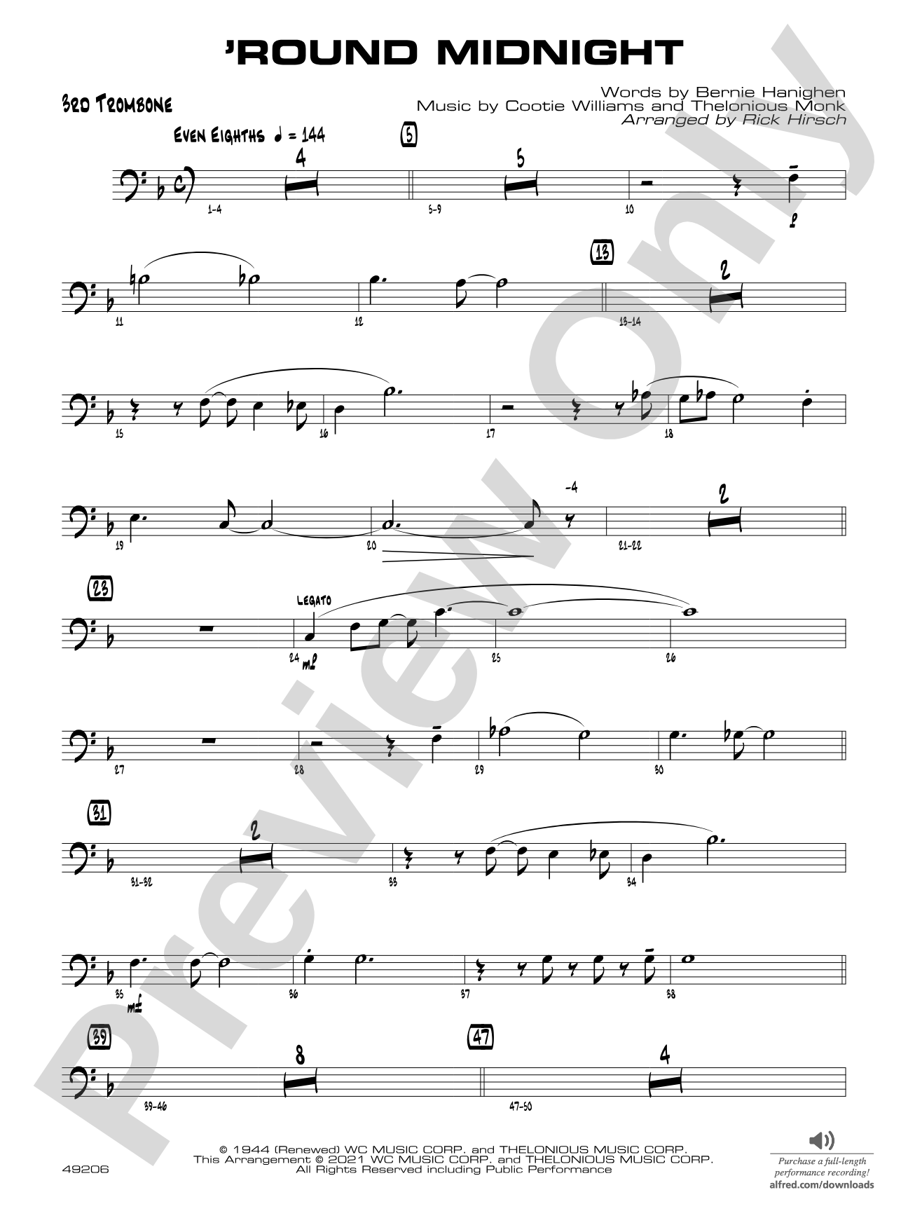 'Round Midnight: 3rd Trombone