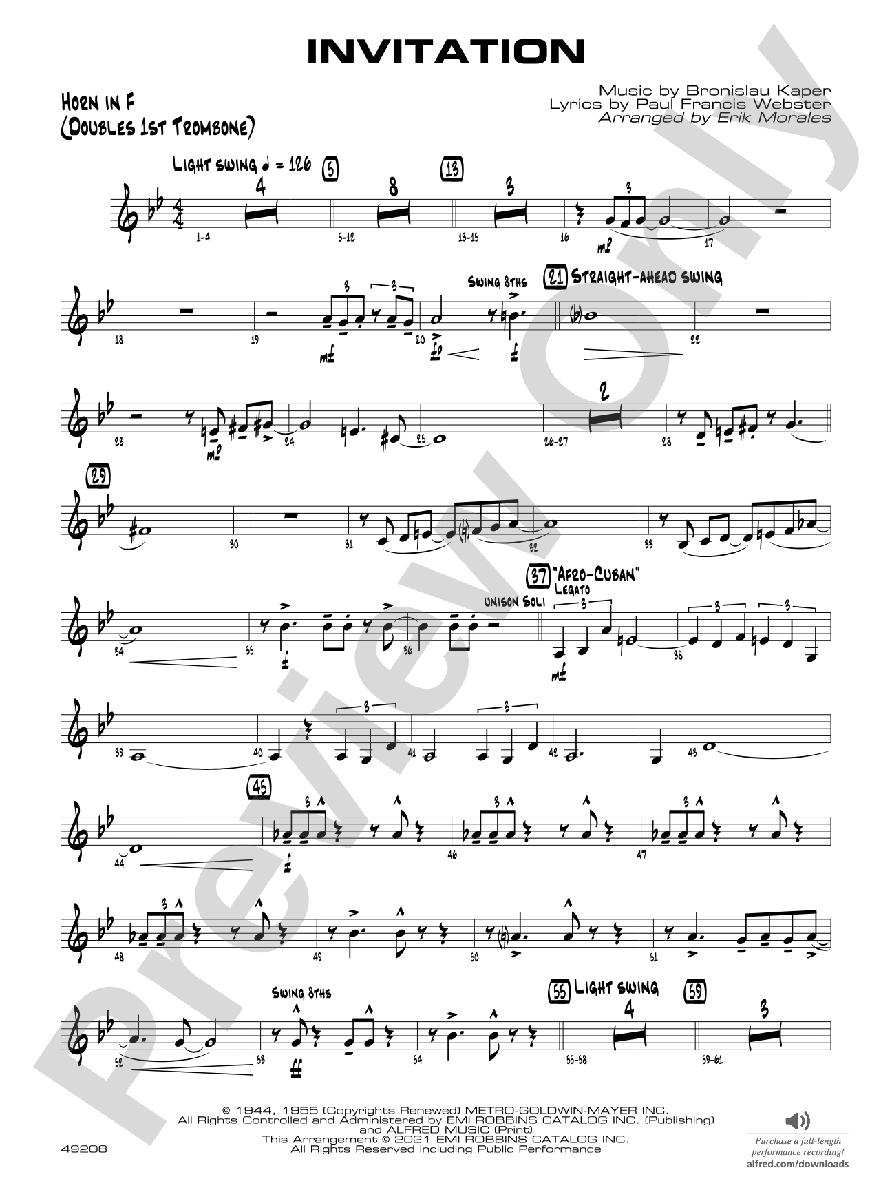 Invitation: 1st F Horn