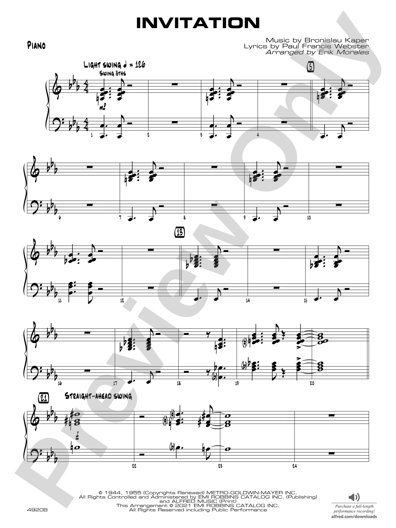 Invitation: Piano Accompaniment