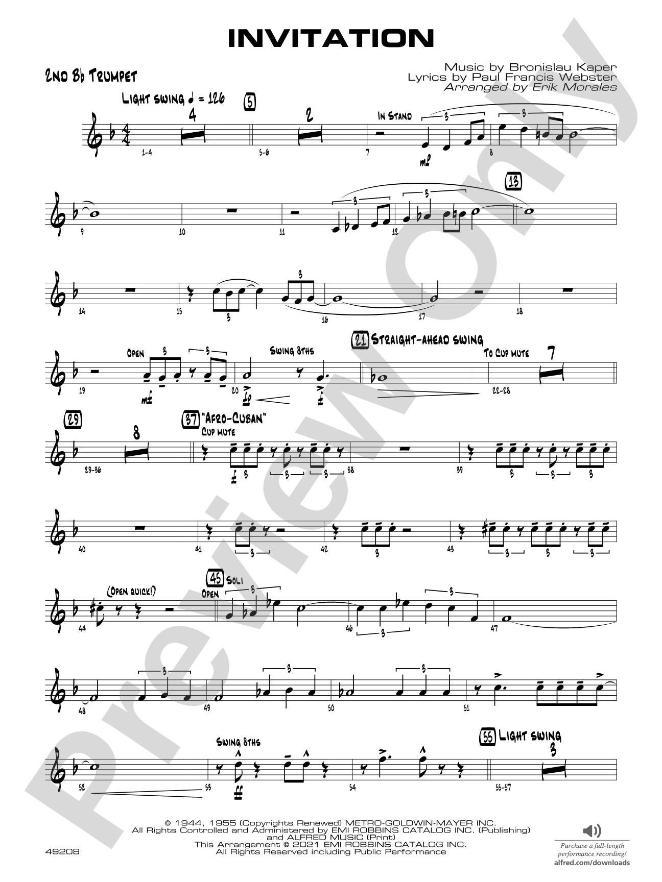 Invitation: 2nd B-flat Trumpet