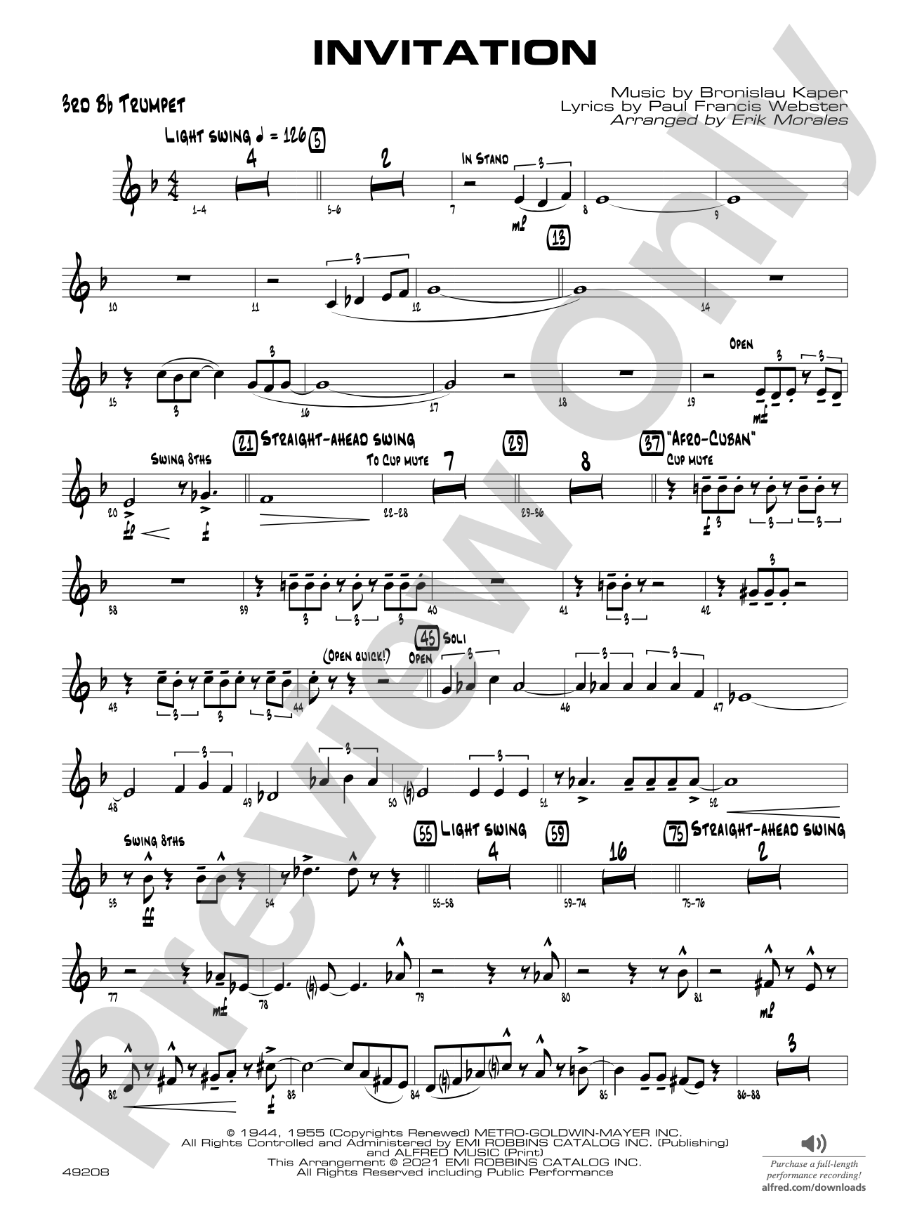 Invitation: 3rd B-flat Trumpet