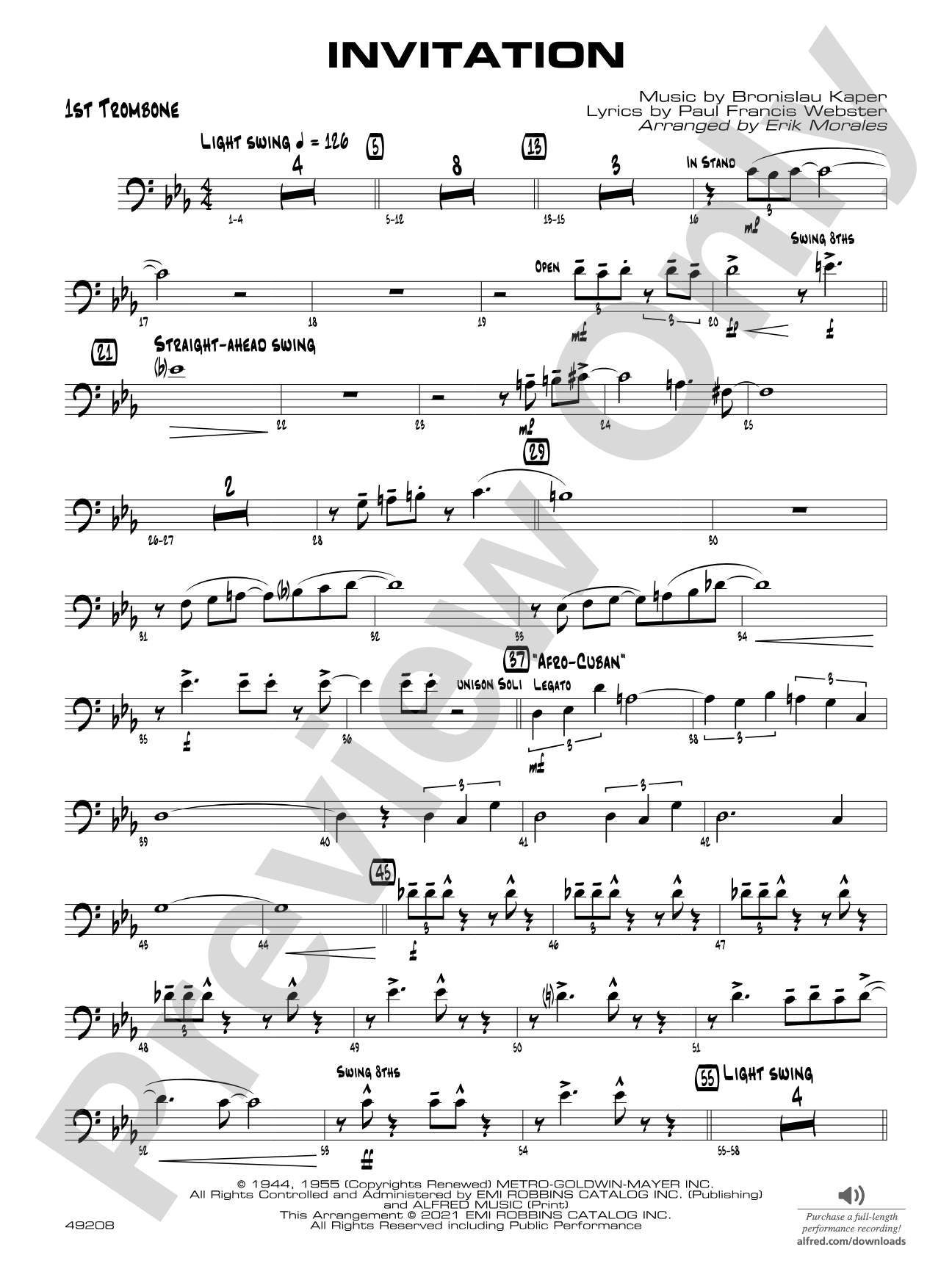 Invitation: 1st Trombone