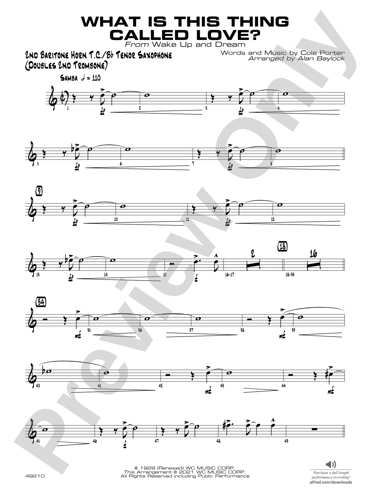 What Is This Thing Called Love?: 2nd Baritone T.C.