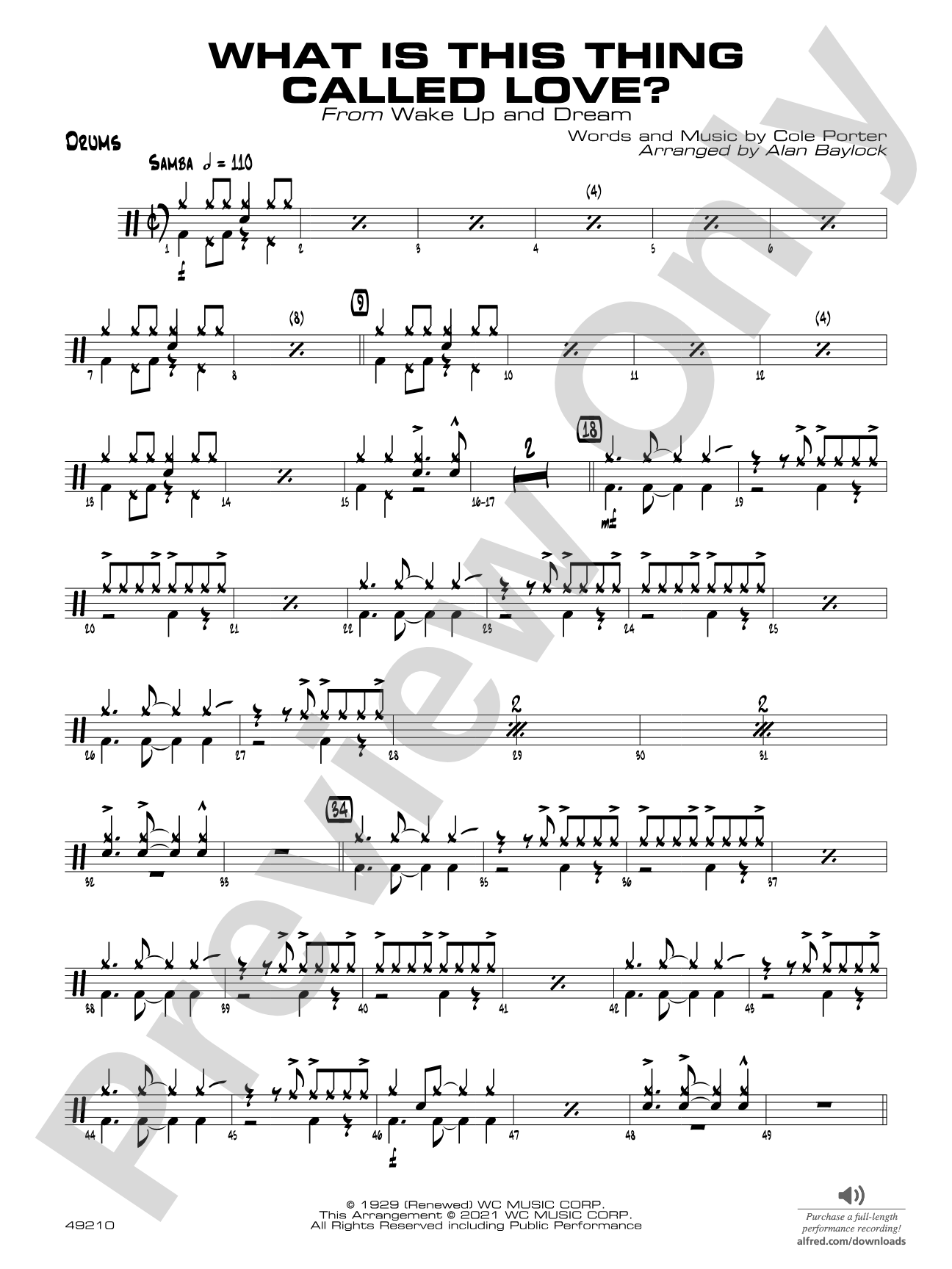 What Is This Thing Called Love?: Drums