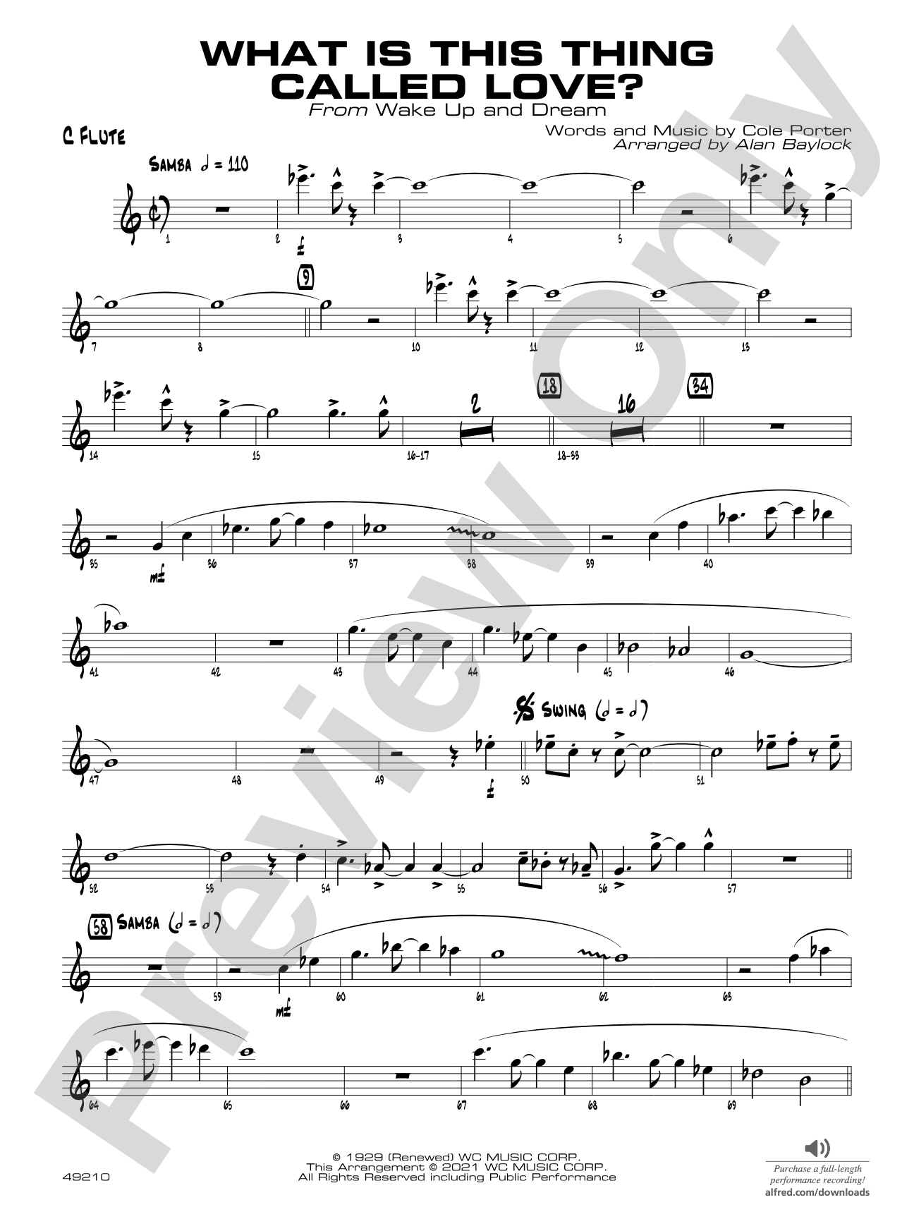 What Is This Thing Called Love?: Flute