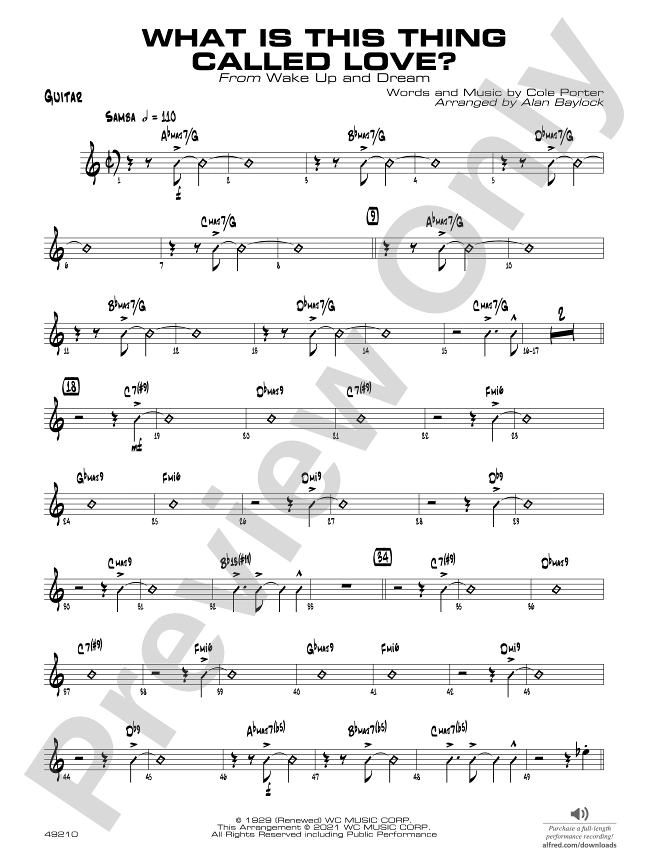 What Is This Thing Called Love?: Guitar