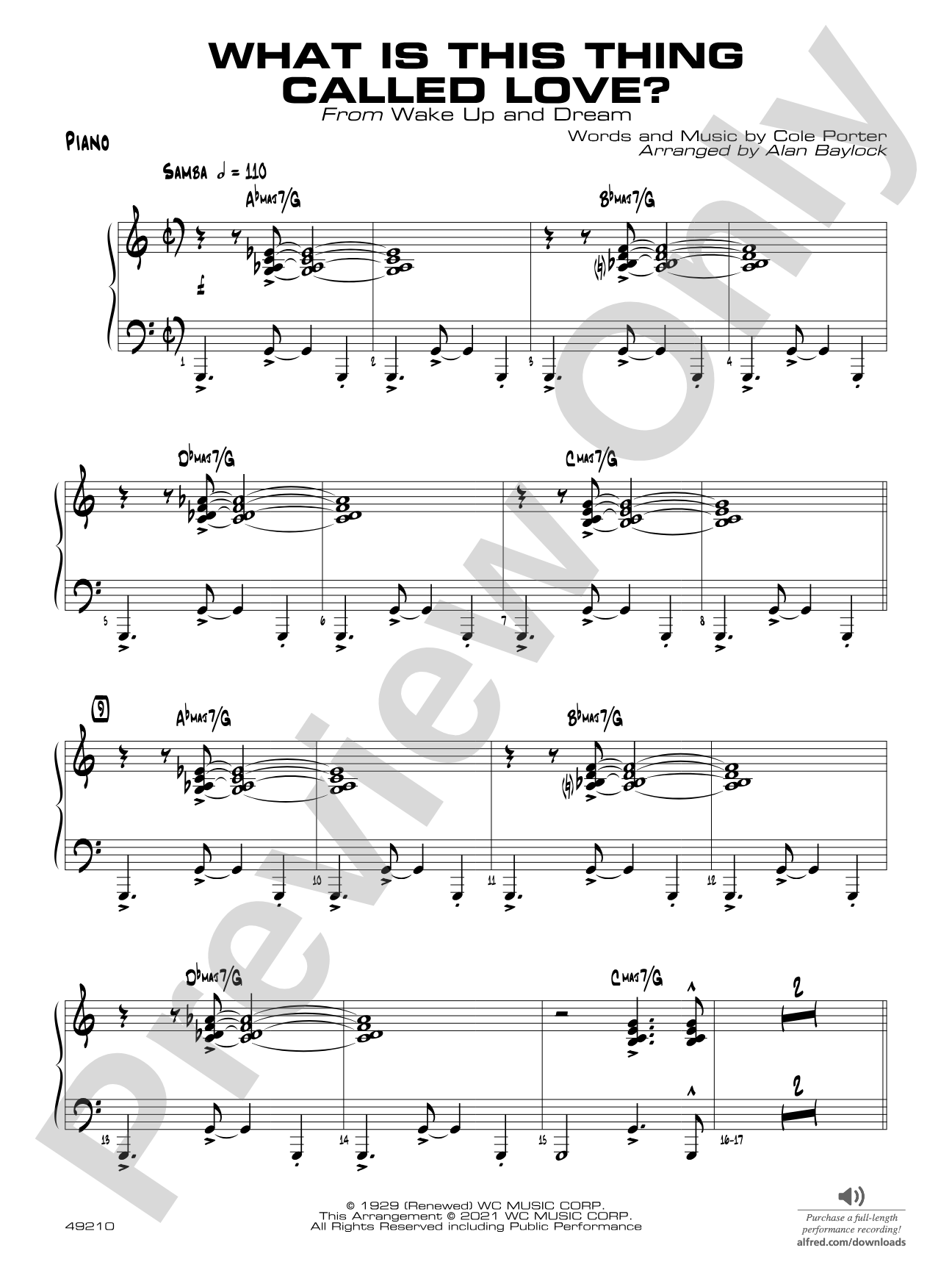 What Is This Thing Called Love?: Piano Accompaniment