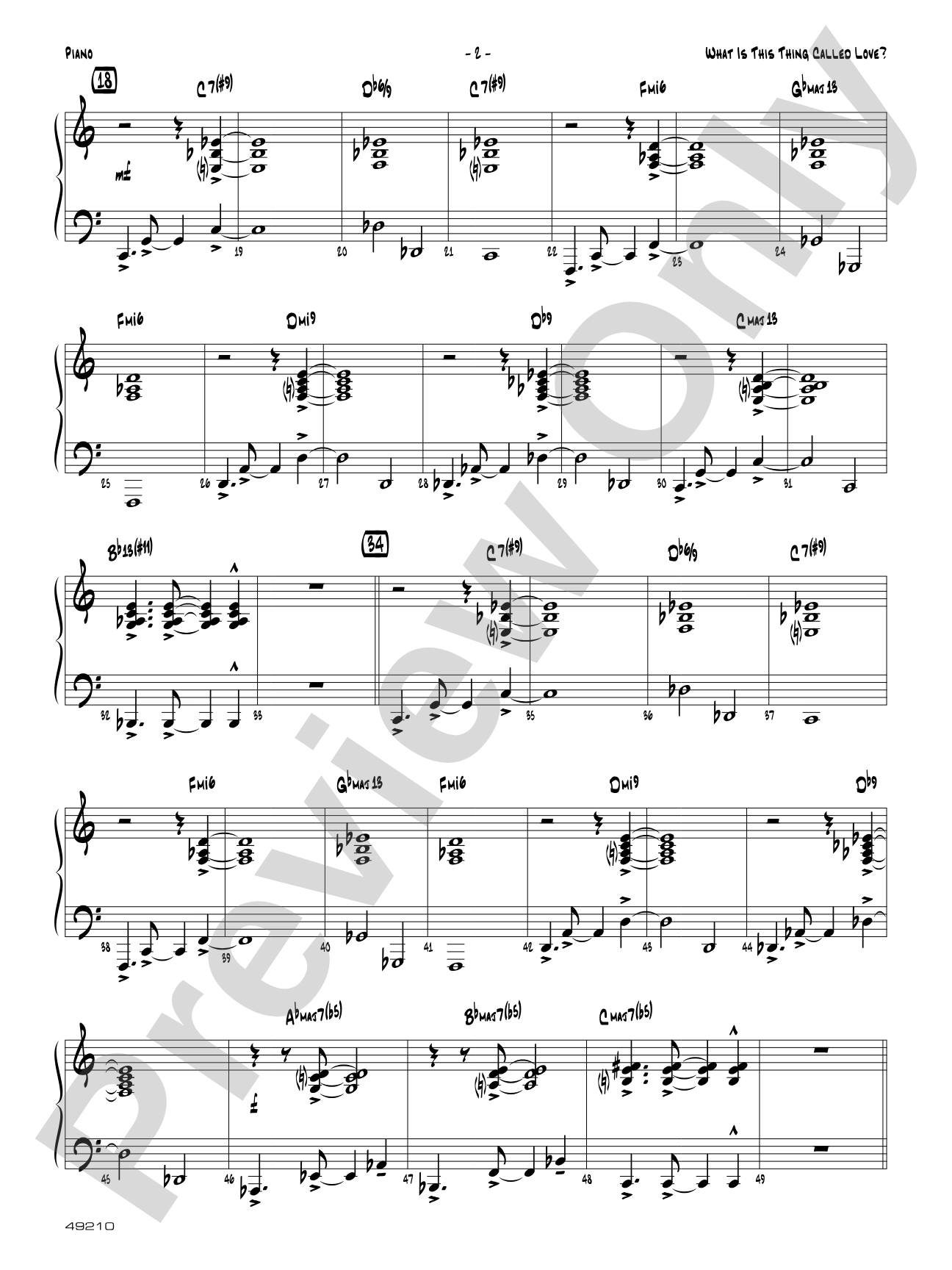 What Is This Thing Called Love?: Piano Accompaniment