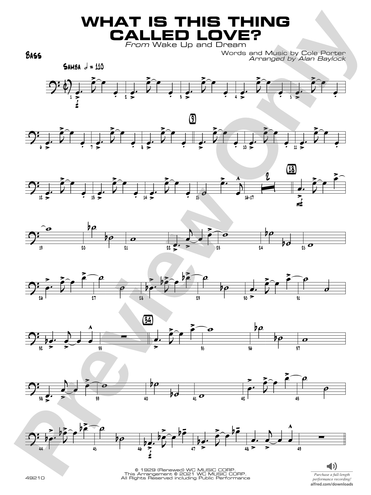 What Is This Thing Called Love?: String Bass
