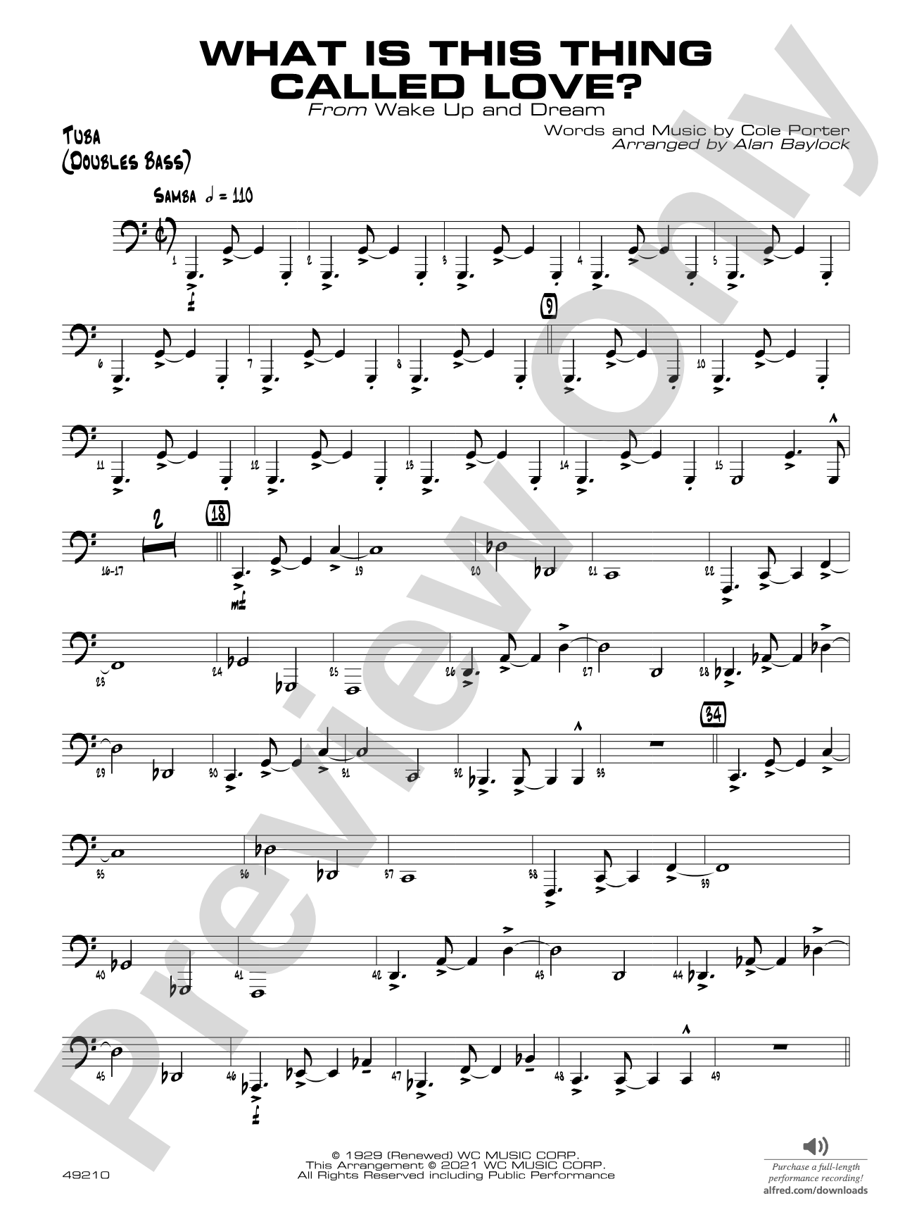 What Is This Thing Called Love?: Tuba