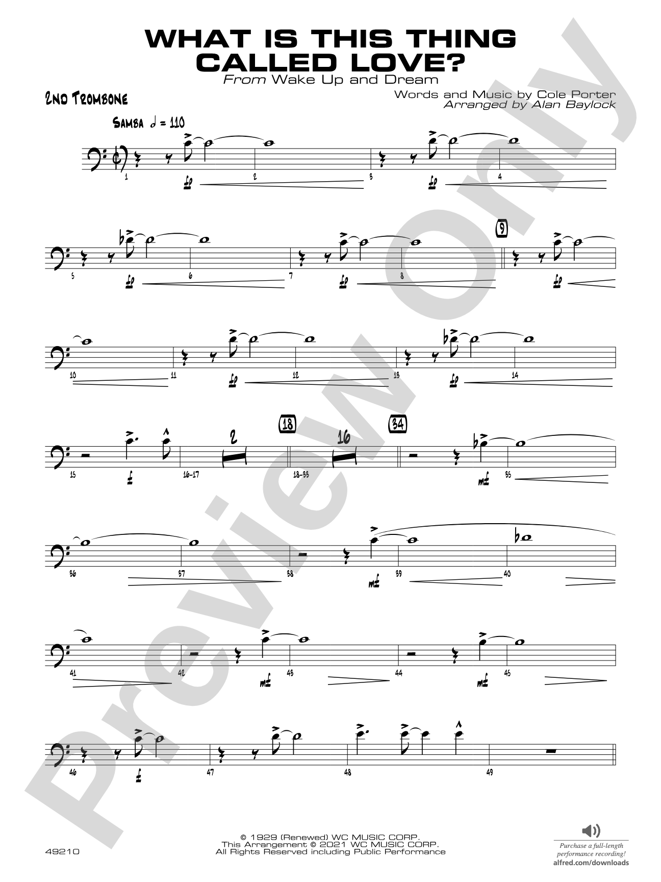 What Is This Thing Called Love?: 2nd Trombone