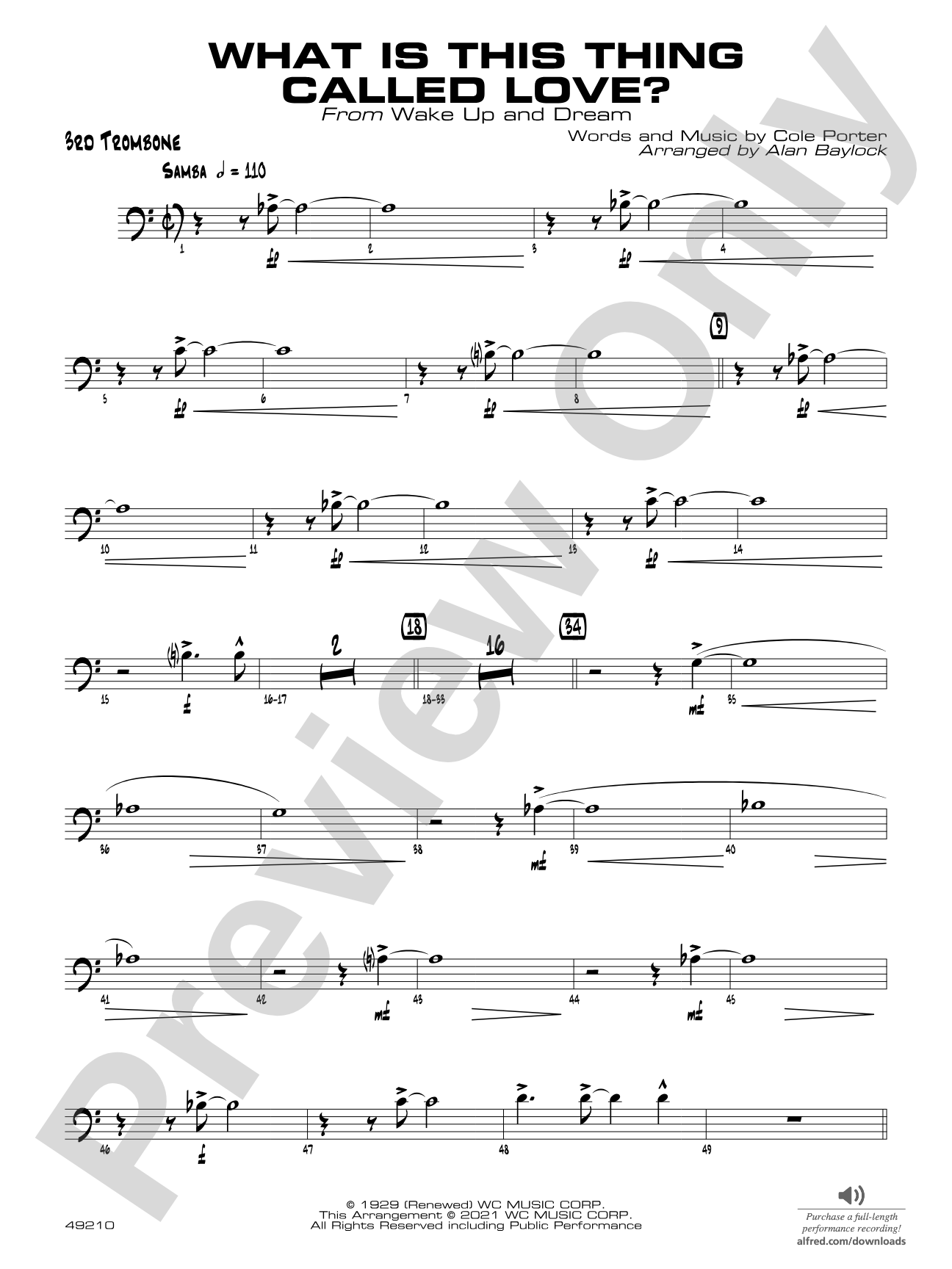 What Is This Thing Called Love?: 3rd Trombone