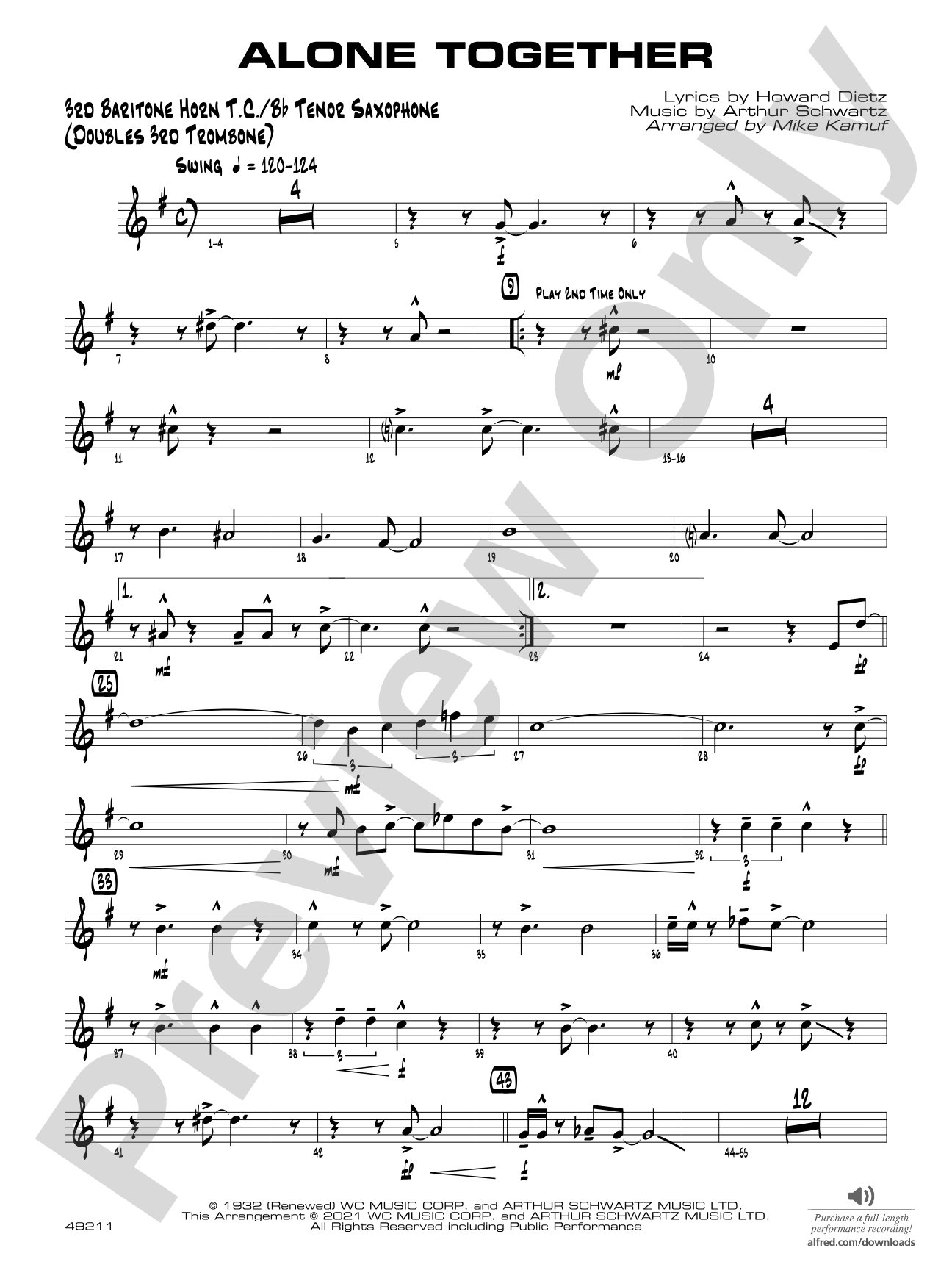 Alone Together: 3rd Baritone T.C.