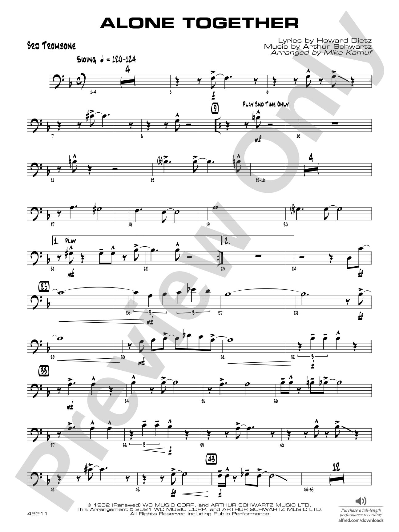 Alone Together: 3rd Trombone