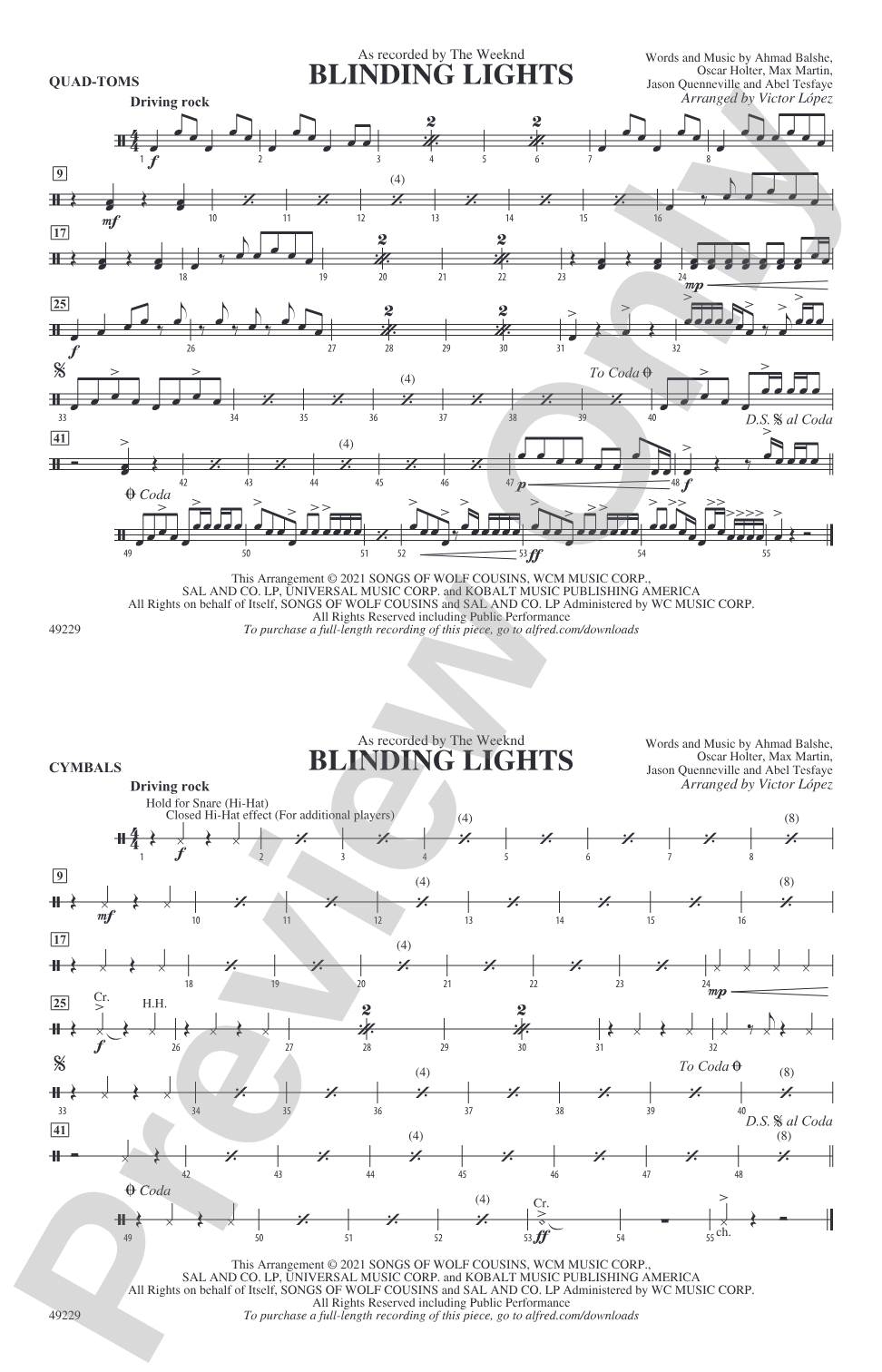 Blinding Lights: Quad-Toms
