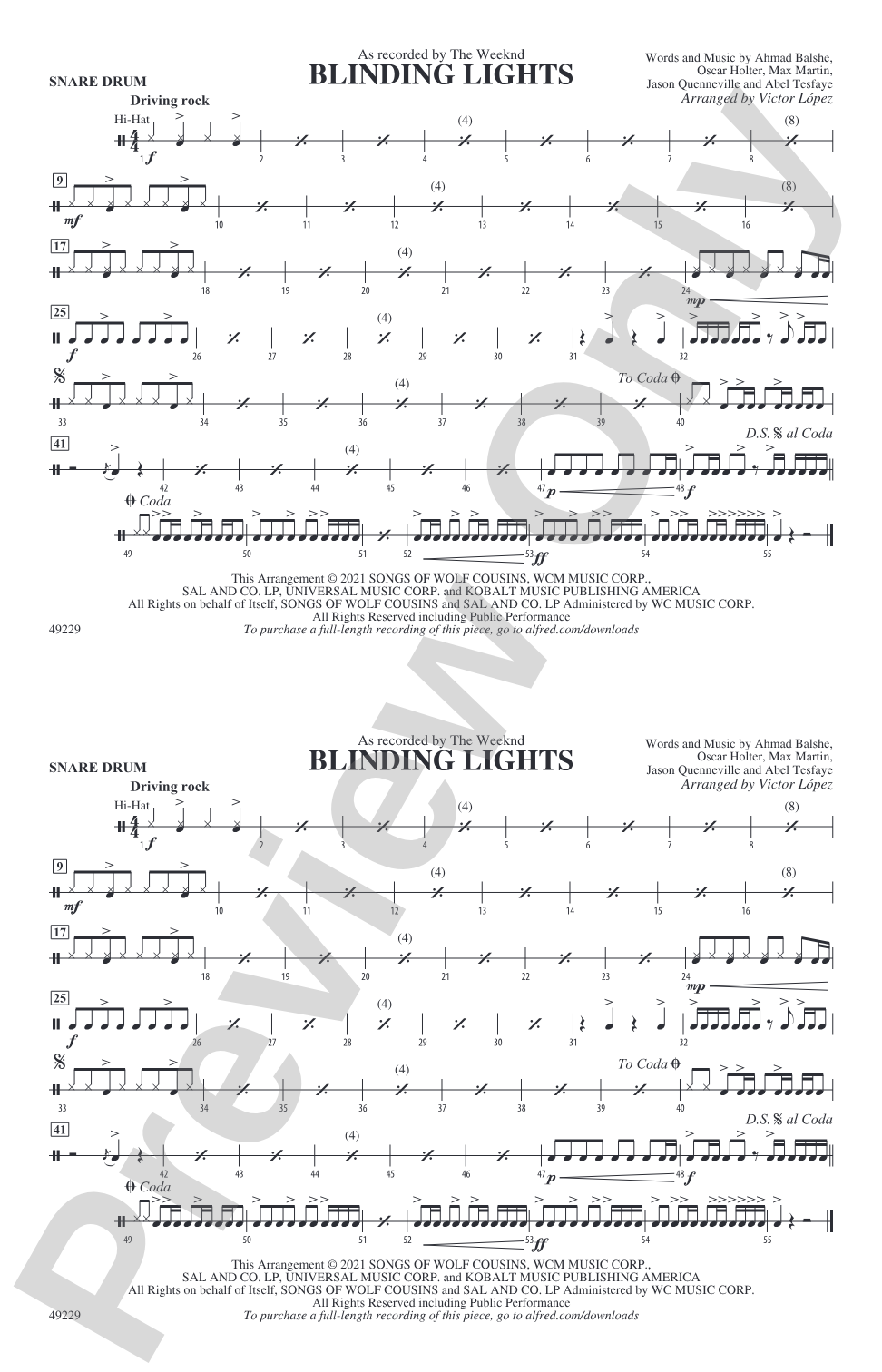 Blinding Lights: Snare Drum