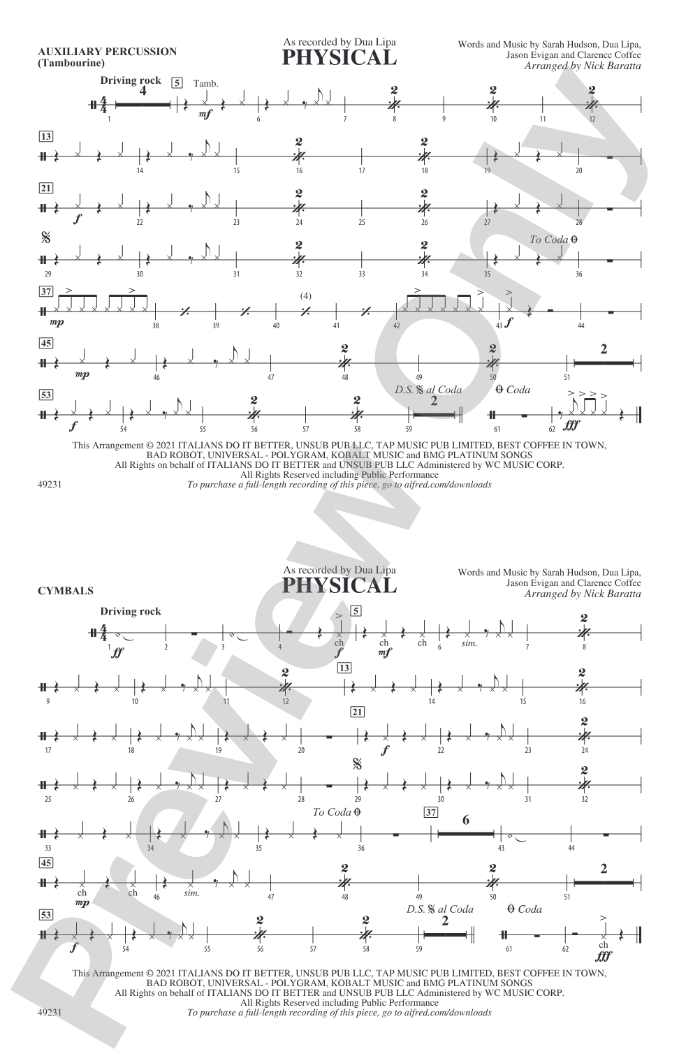 Physical: Auxiliary Percussion