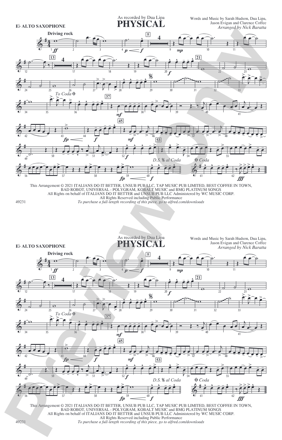 Physical: E-flat Alto Saxophone