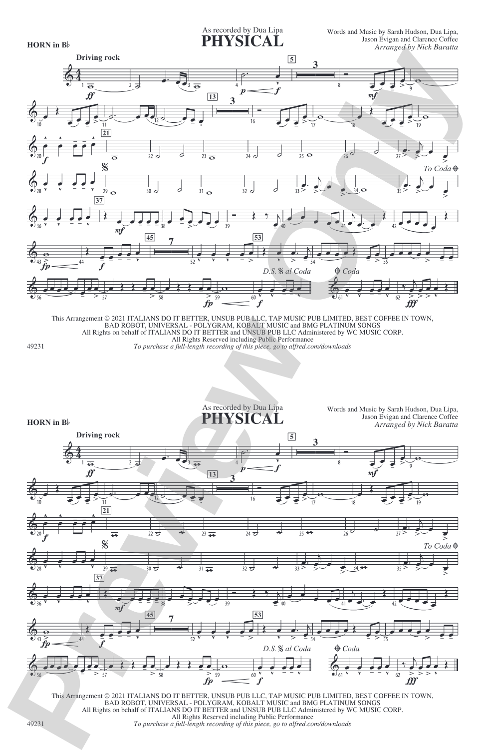 Physical: Horn in B flat
