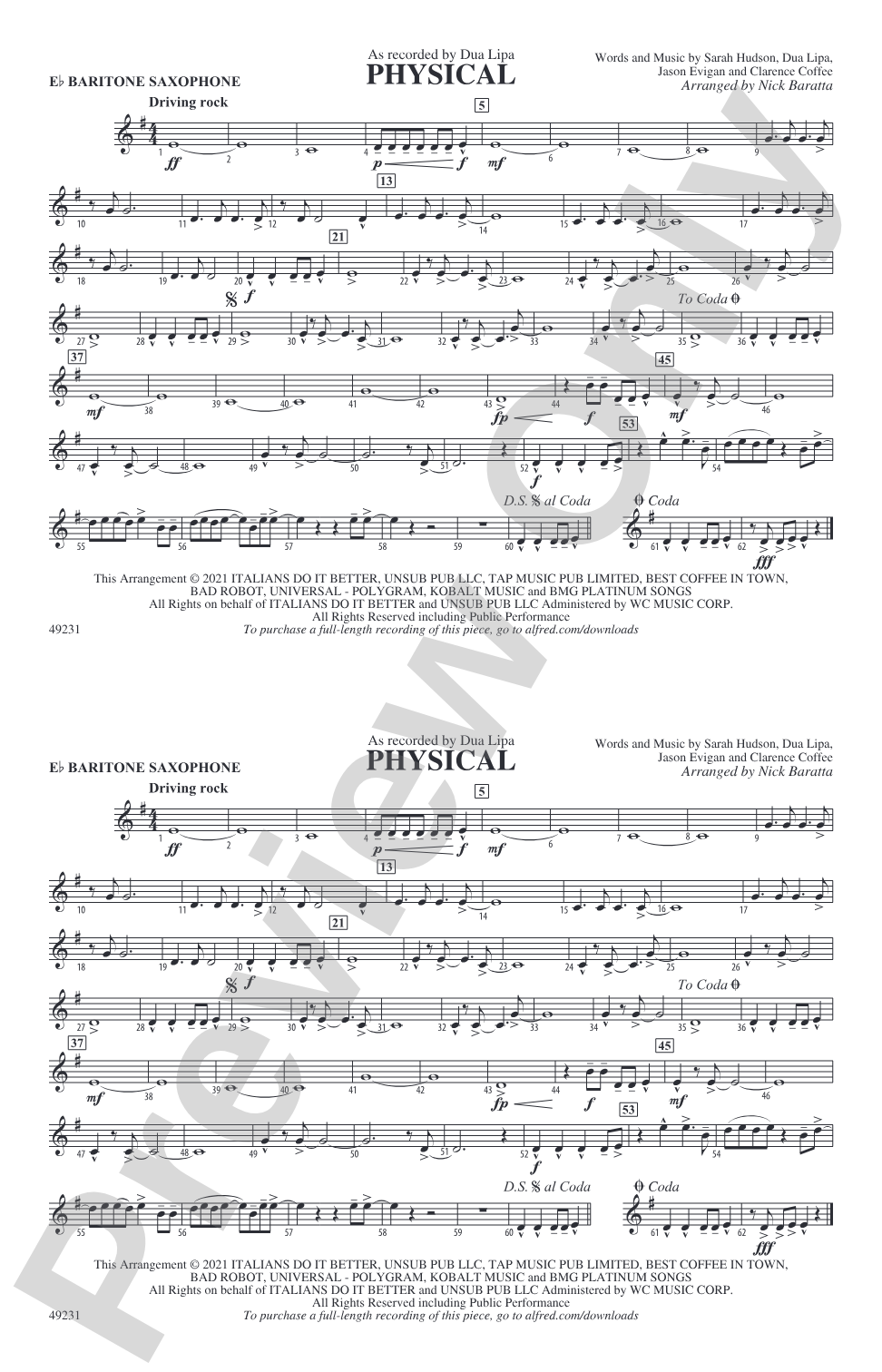 Physical: E-flat Baritone Saxophone