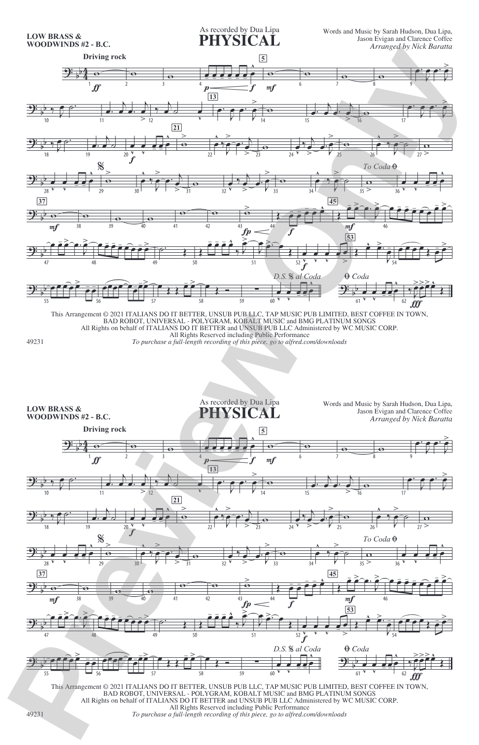 Physical: Low Brass & Woodwinds #2 - Bass Clef