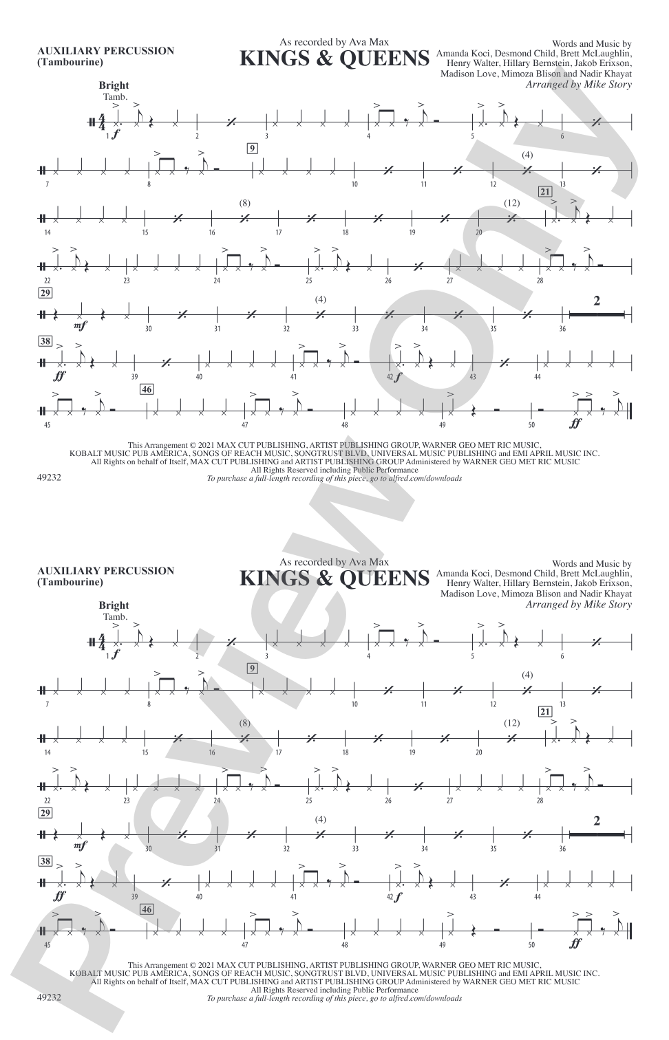 Kings & Queens: Auxiliary Percussion