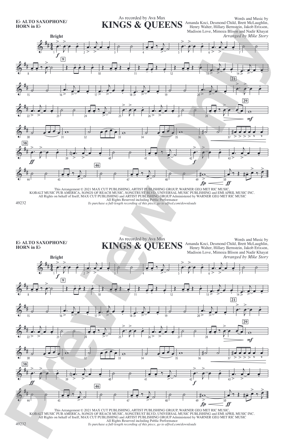 Kings & Queens: E-flat Alto Saxophone