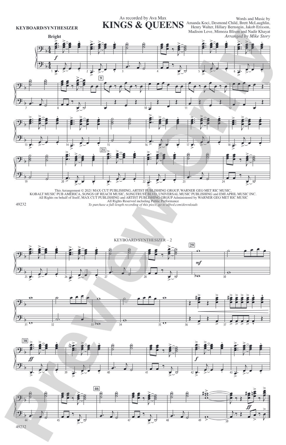 Kings & Queens: Piano Accompaniment