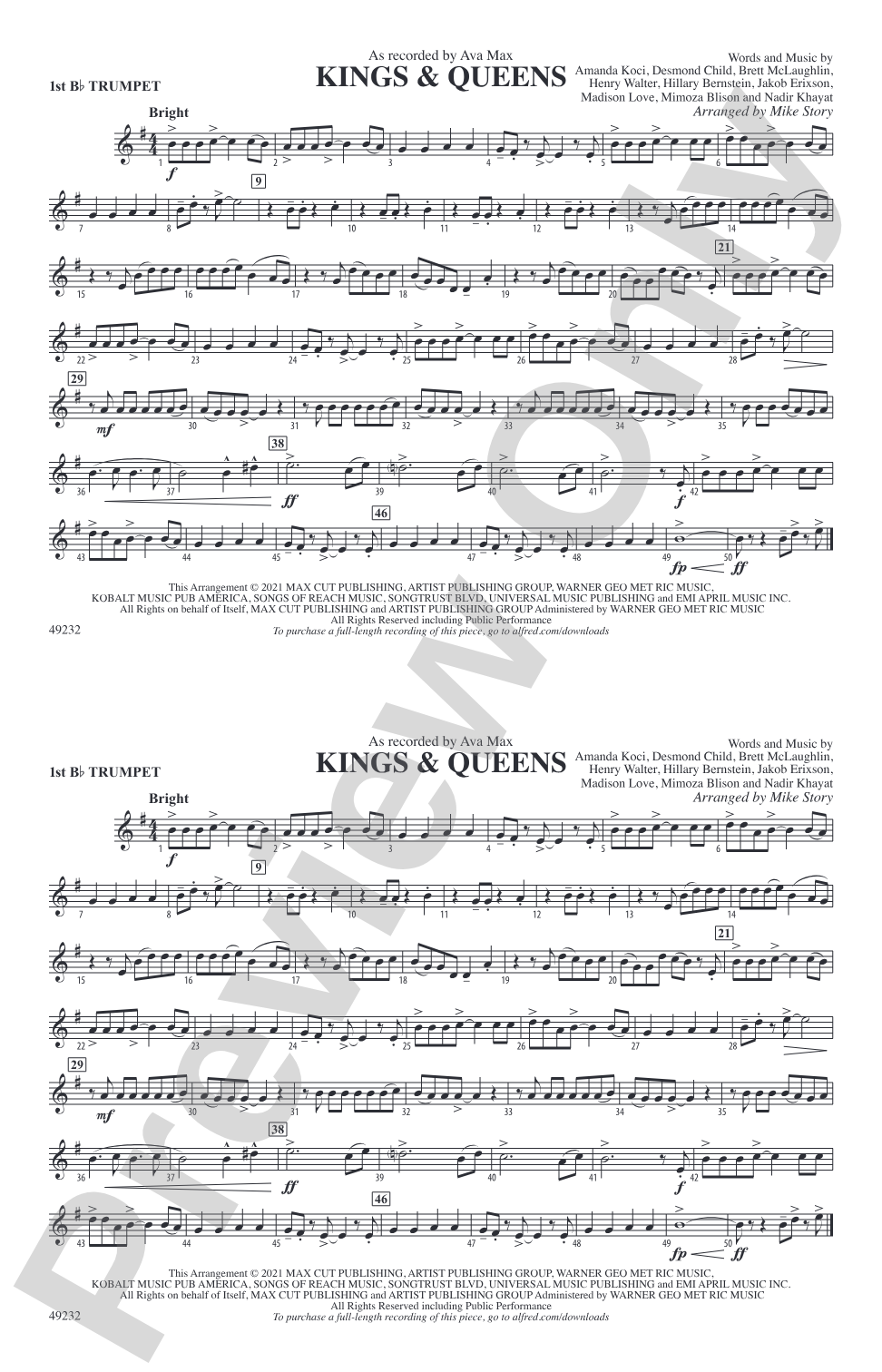 Kings & Queens: 1st B-flat Trumpet