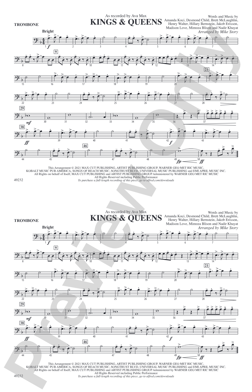 Kings & Queens: 1st Trombone