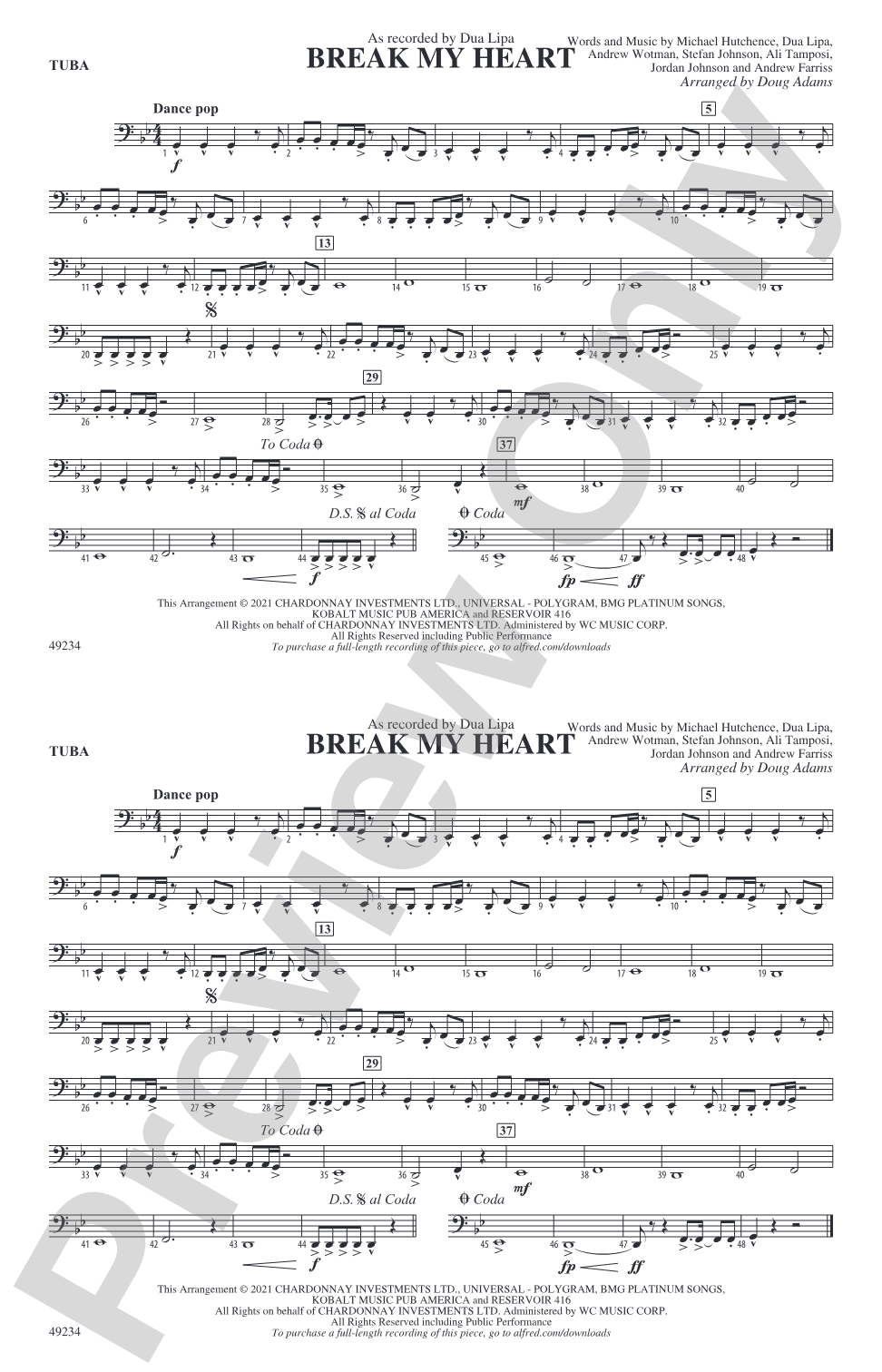 Break My Heart: Tuba