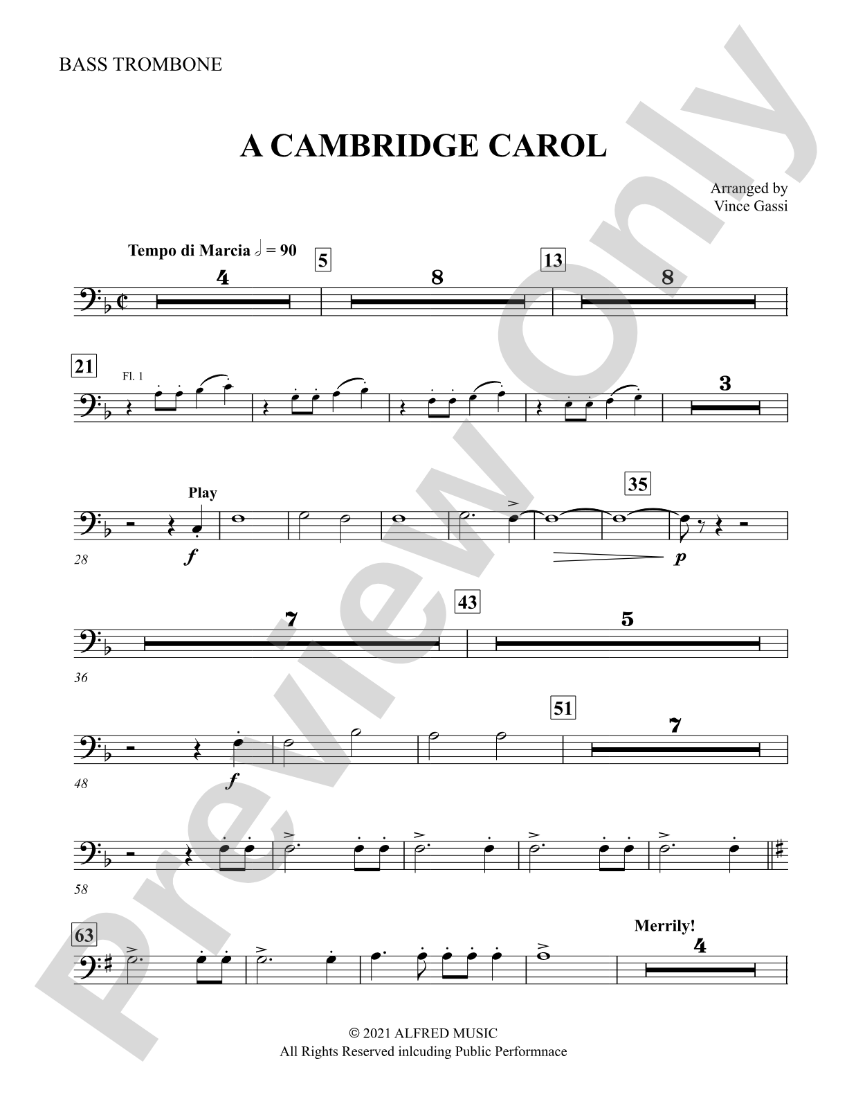 A Cambridge Carol: Bass Trombone
