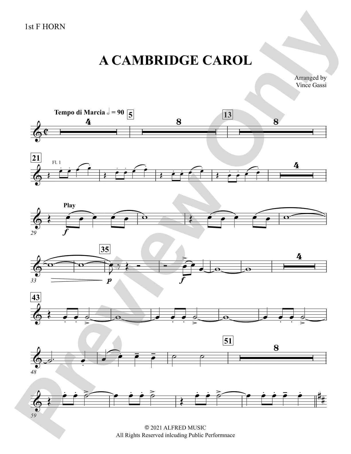 A Cambridge Carol: 1st F Horn