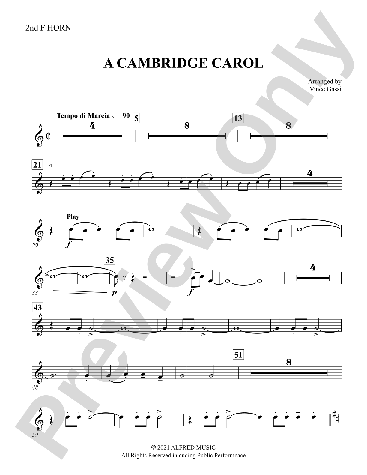 A Cambridge Carol: 2nd F Horn